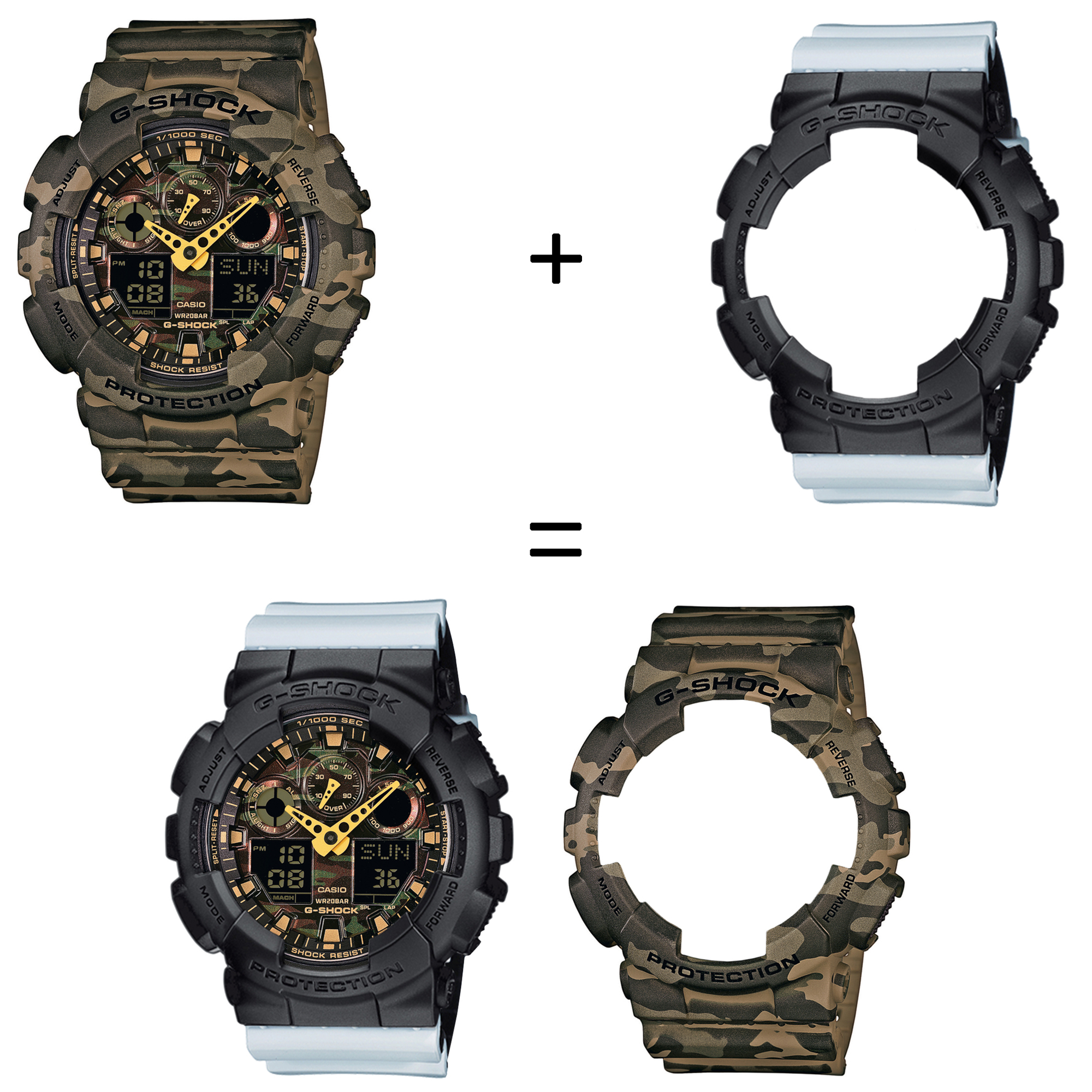 Casio SET GA-100CM-5AER + BEZEL 10358741 + PASEK 10527469 zegarek - miniatura 2