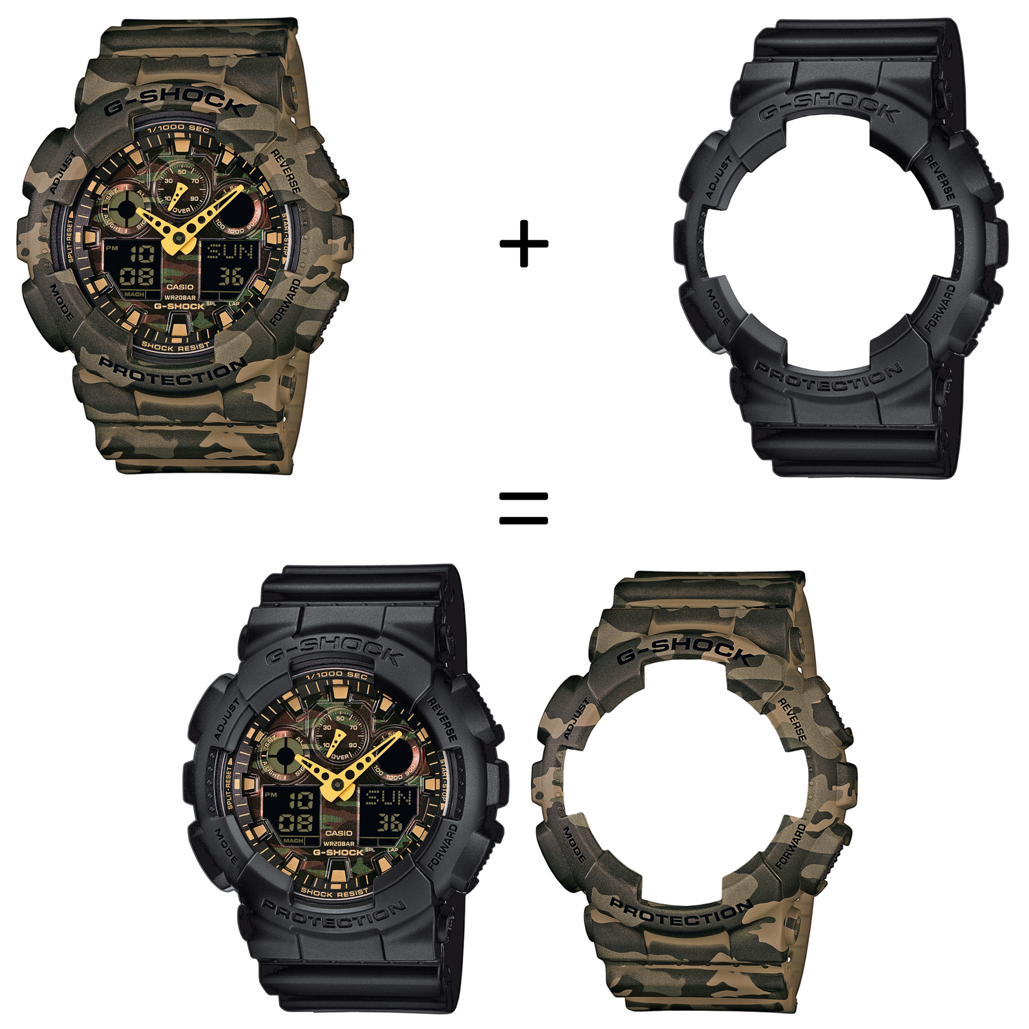 Casio SET GA-100CM-5AER + BEZEL 10358741 + PASEK 10536683 zegarek - miniatura 2
