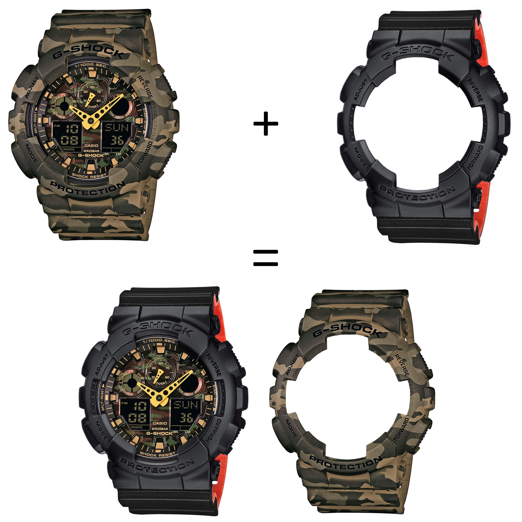 Casio SET GA-100CM-5AER + BEZEL 10358741 + PASEK 10577142 zegarek - miniatura 2