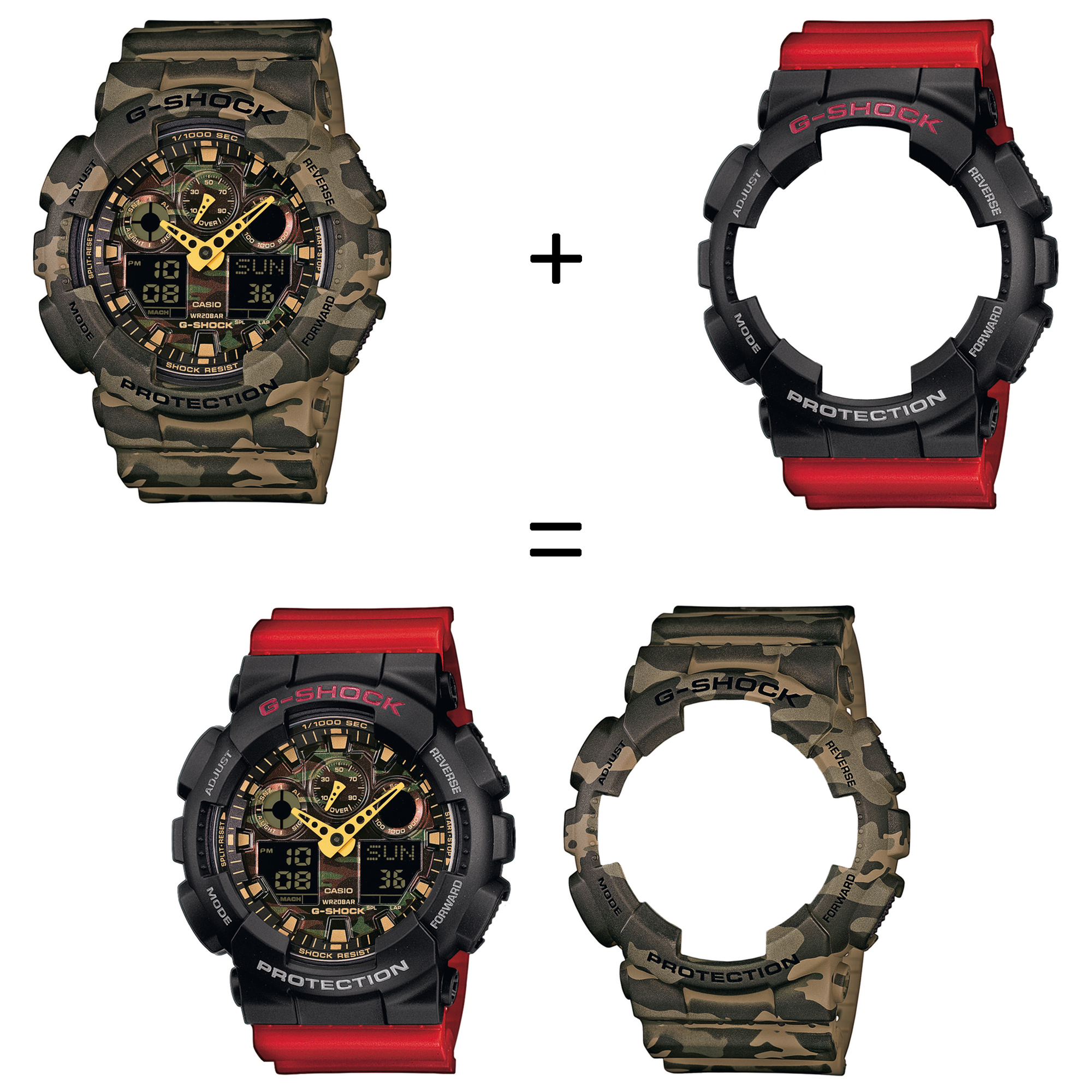 Casio SET GA-100CM-5AER + BEZEL 10378531 + PASEK 10395226 zegarek - miniatura 2