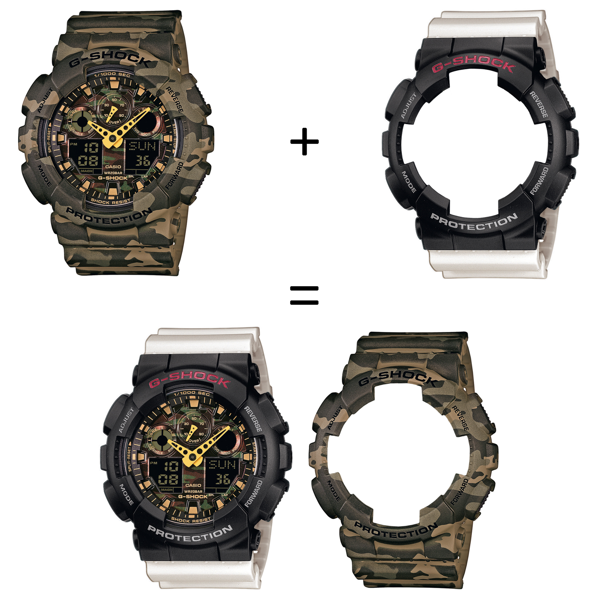 Casio SET GA-100CM-5AER + BEZEL 10378531 + PASEK 10395227 zegarek - miniatura 2