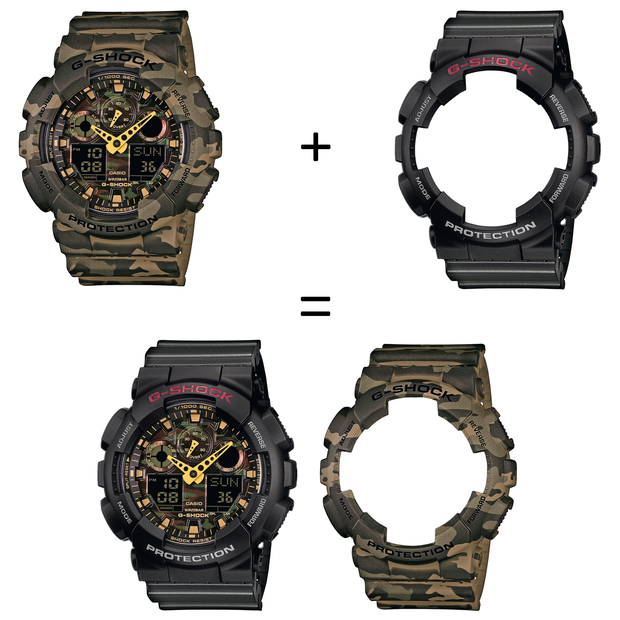 Casio SET GA-100CM-5AER + BEZEL 10378531 + PASEK 10467764 zegarek - miniatura 2