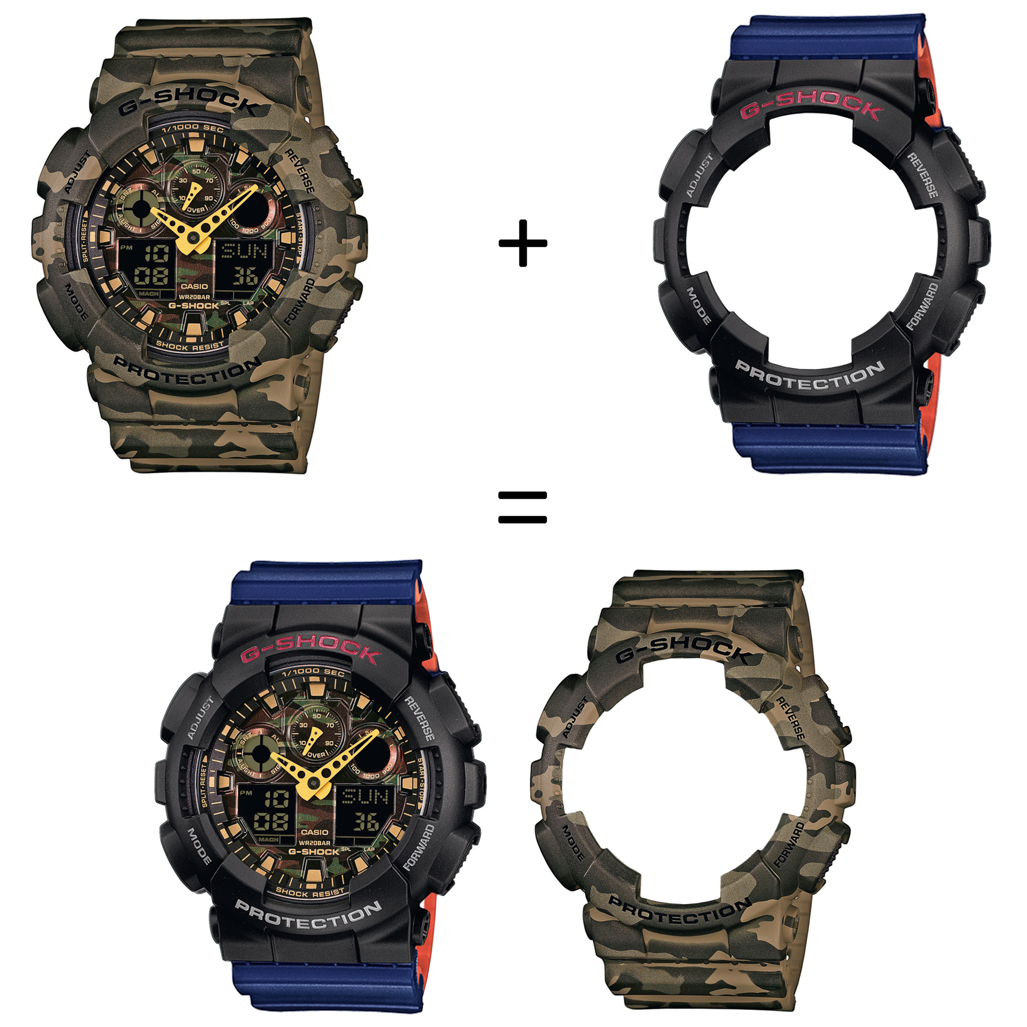 Casio SET GA-100CM-5AER + BEZEL 10378531 + PASEK 10527467 zegarek - miniatura 2