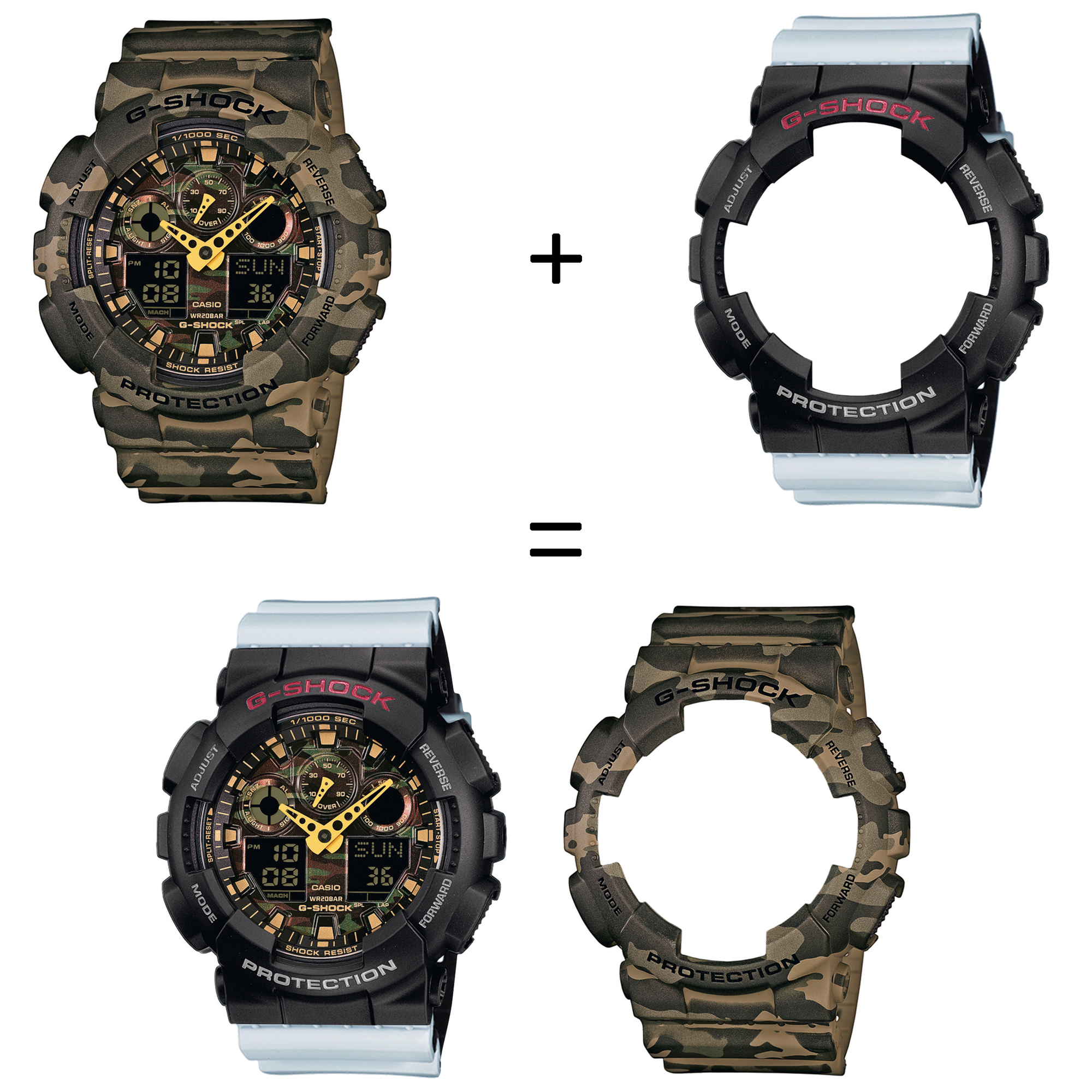 Casio SET GA-100CM-5AER + BEZEL 10378531 + PASEK 10527469 zegarek - miniatura 2