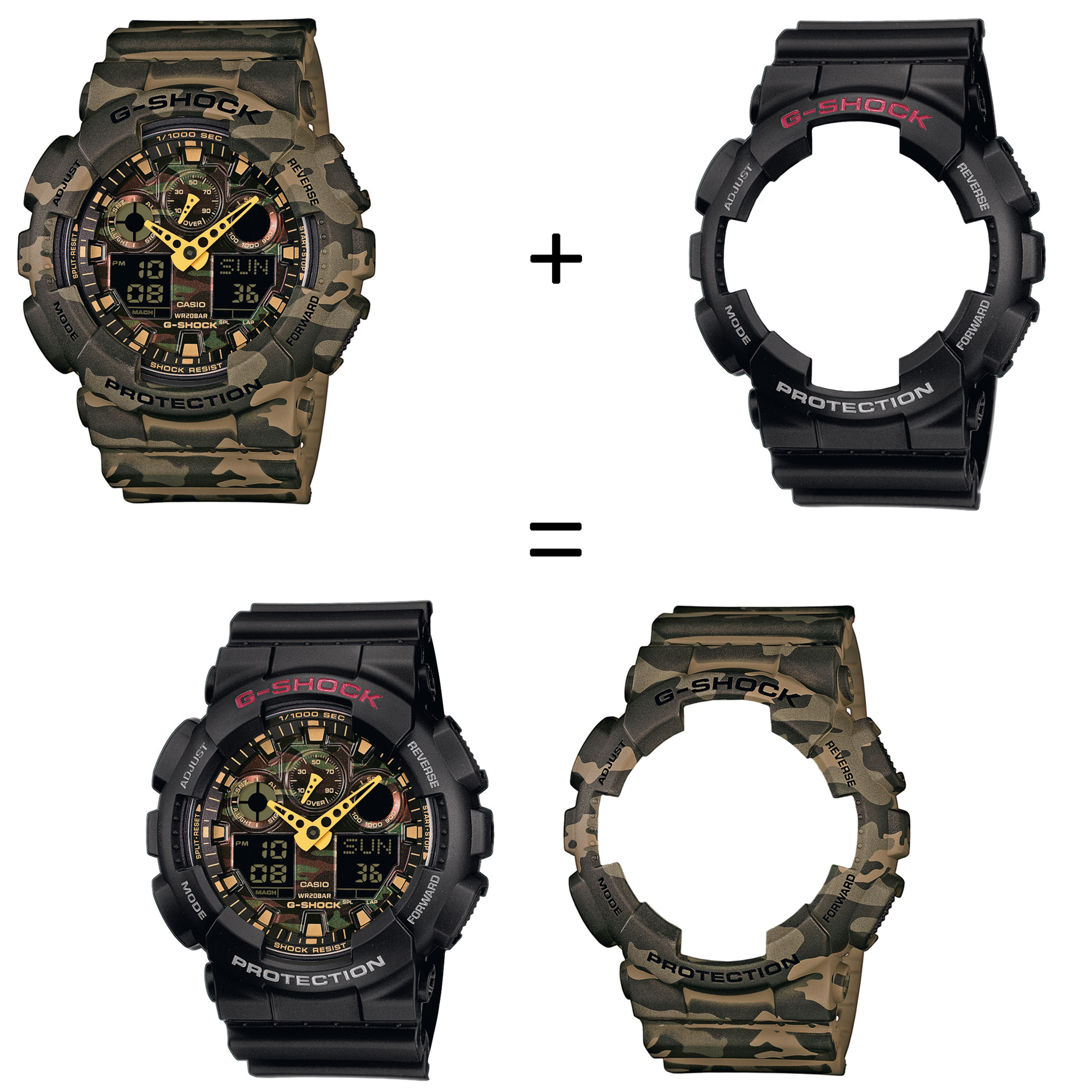 Casio SET GA-100CM-5AER + BEZEL 10378531 + PASEK 10536683 zegarek - miniatura 2