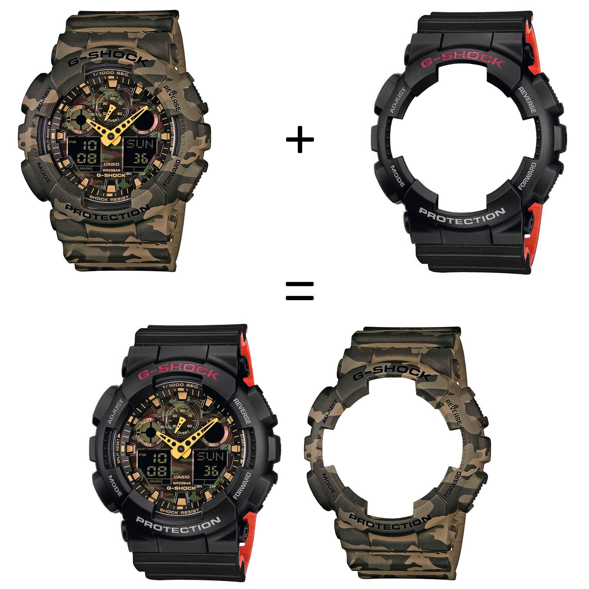 Casio SET GA-100CM-5AER + BEZEL 10378531 + PASEK 10577142 zegarek - miniatura 2