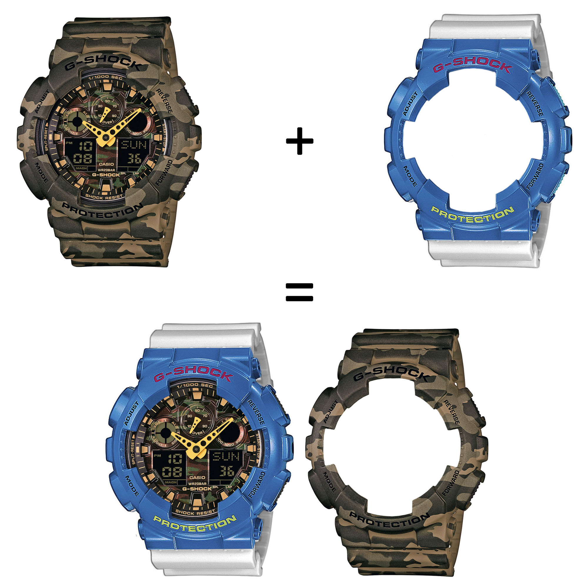 Casio SET GA-100CM-5AER + BEZEL 10388974 + PASEK 10430571 zegarek - miniatura 2