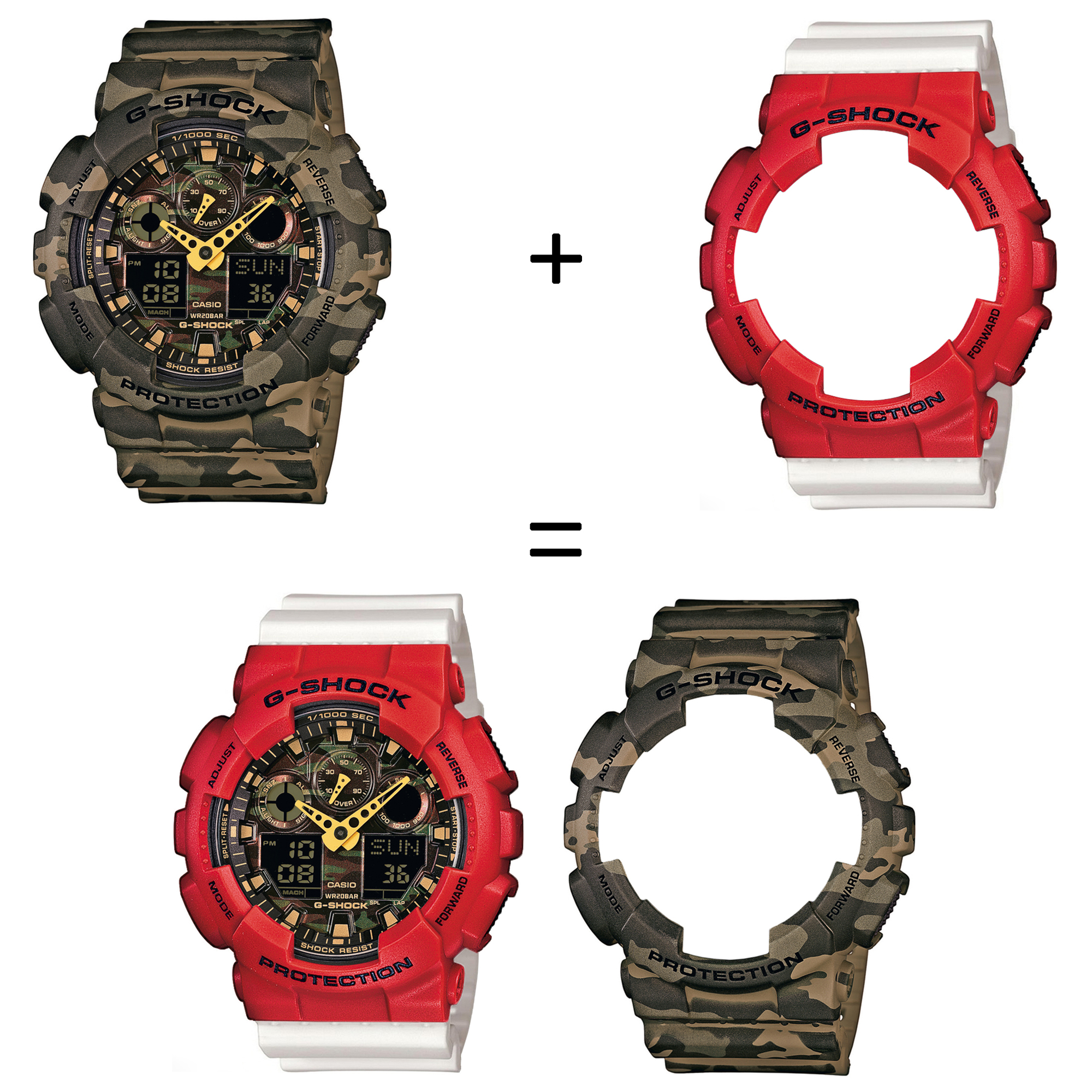 Casio SET GA-100CM-5AER + BEZEL 10395289 + PASEK 10395227 zegarek - miniatura 2