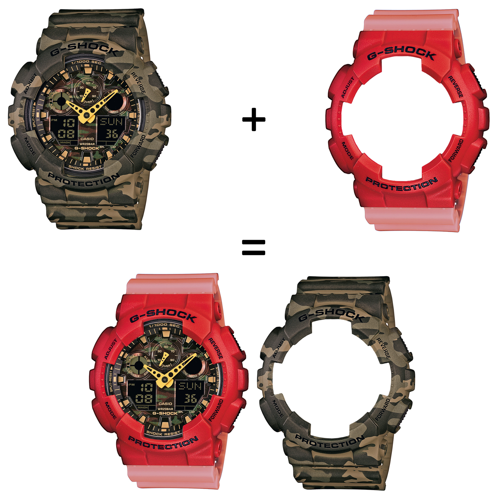 Casio SET GA-100CM-5AER + BEZEL 10395289 + PASEK 10498150 zegarek - miniatura 2