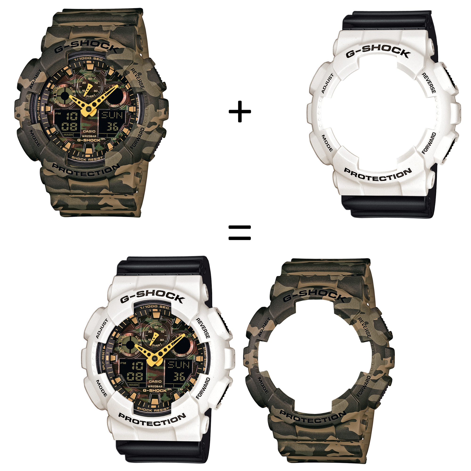 Casio SET GA-100CM-5AER + BEZEL 10395292 + PASEK 10536683 zegarek - miniatura 2