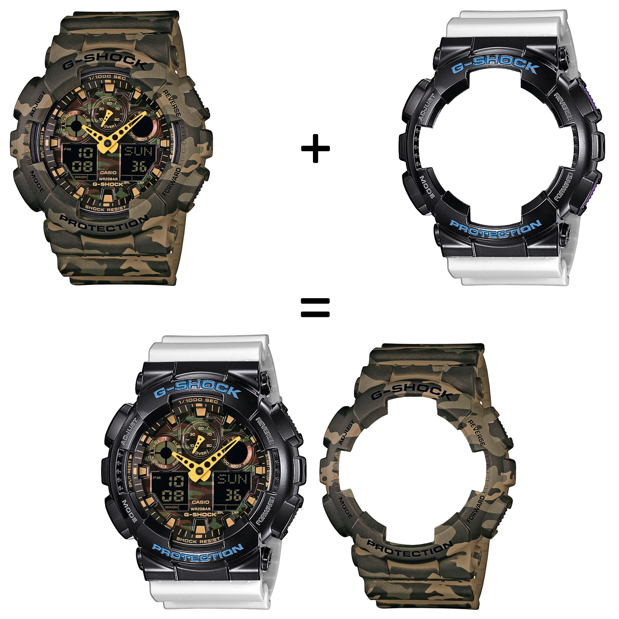 Casio SET GA-100CM-5AER + BEZEL 10407691 + PASEK 10430571 zegarek - miniatura 2