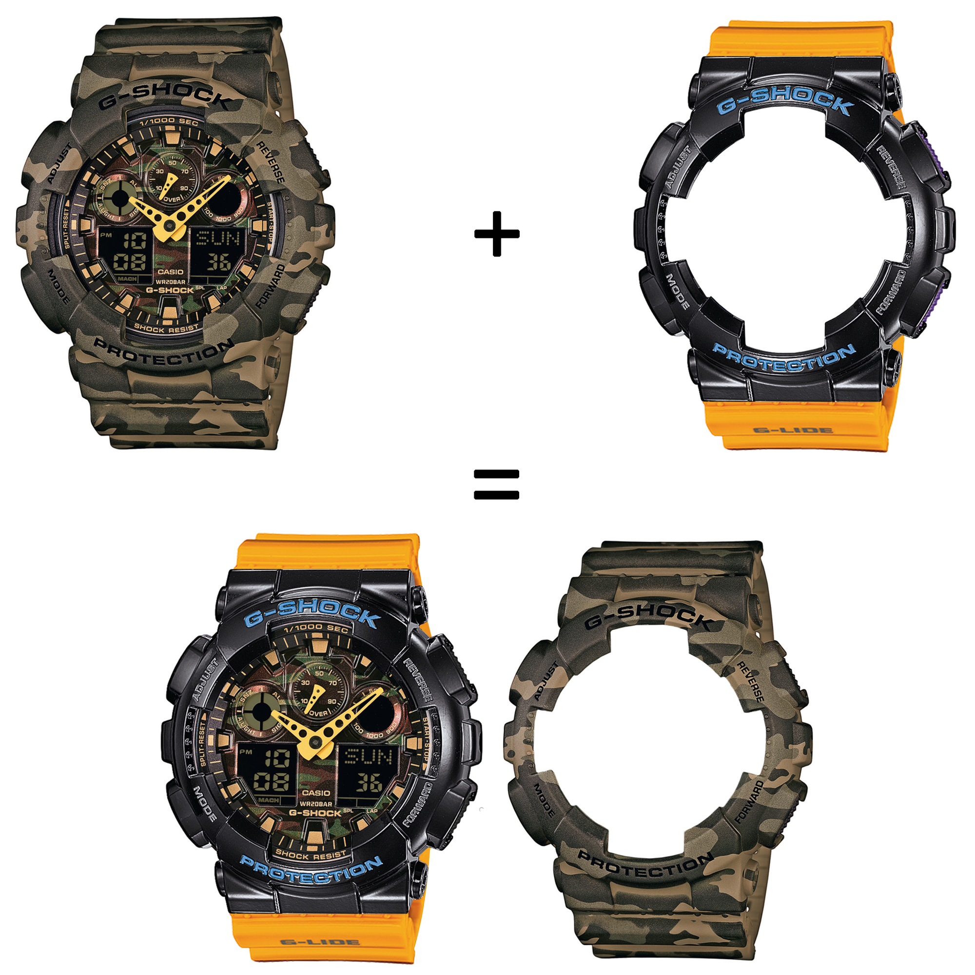 Casio SET GA-100CM-5AER + BEZEL 10407691 + PASEK 10457913 zegarek - miniatura 2
