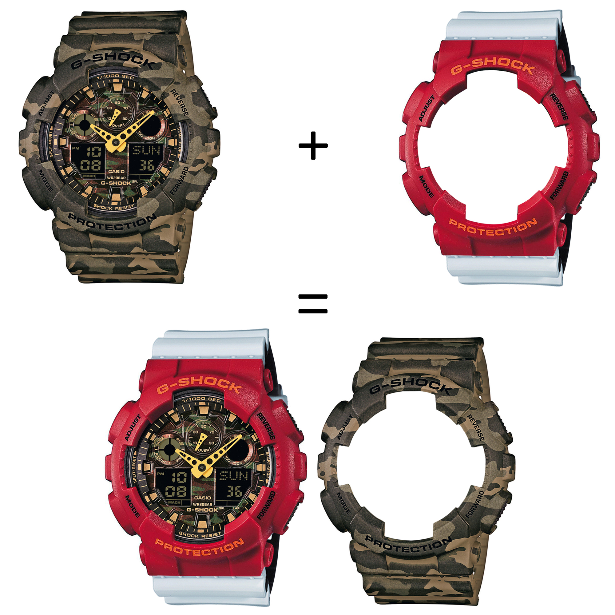 Casio SET GA-100CM-5AER + BEZEL 10441433 + PASEK 10527469 zegarek - miniatura 2
