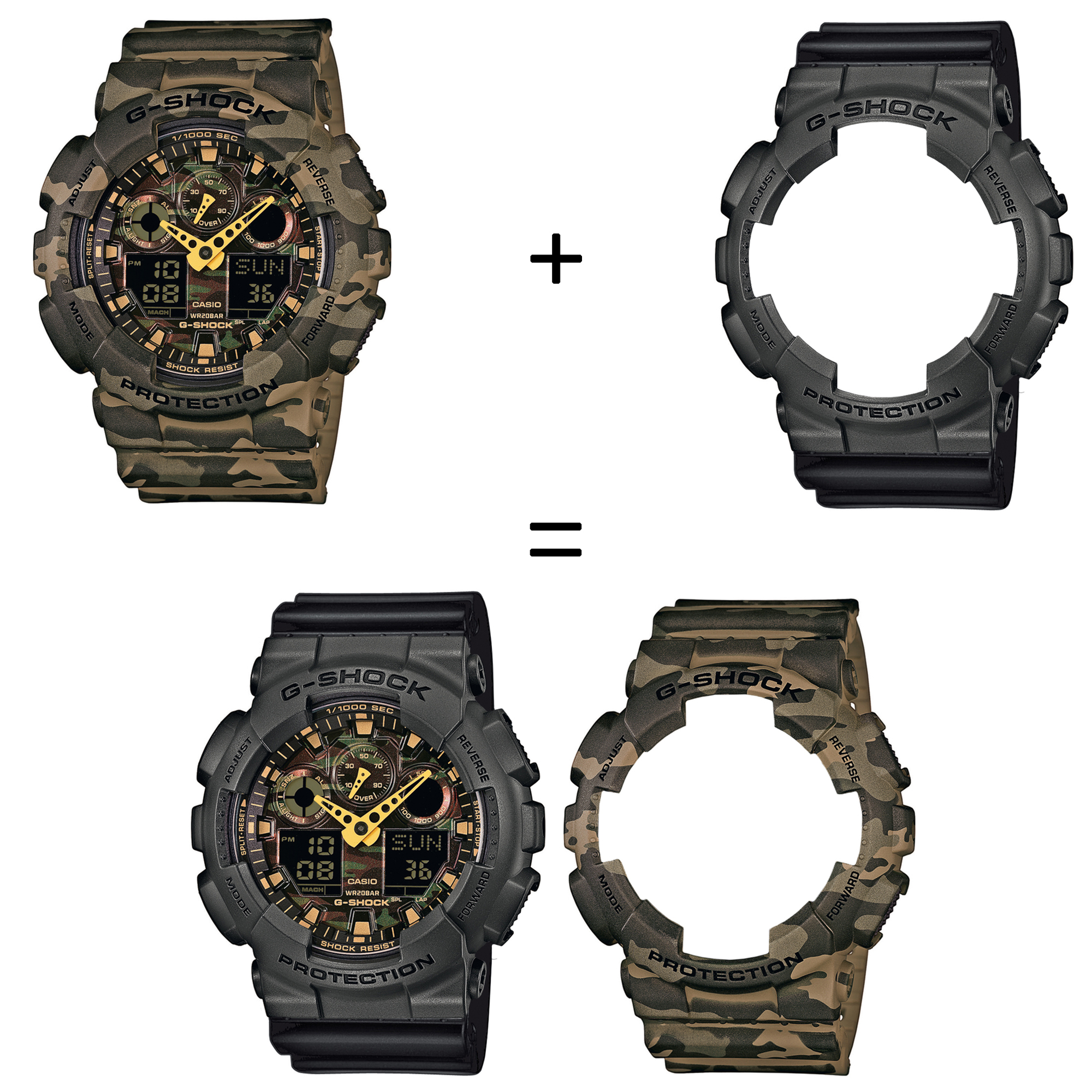 Casio SET GA-100CM-5AER + BEZEL 10467795 + PASEK 10347688 zegarek - miniatura 2