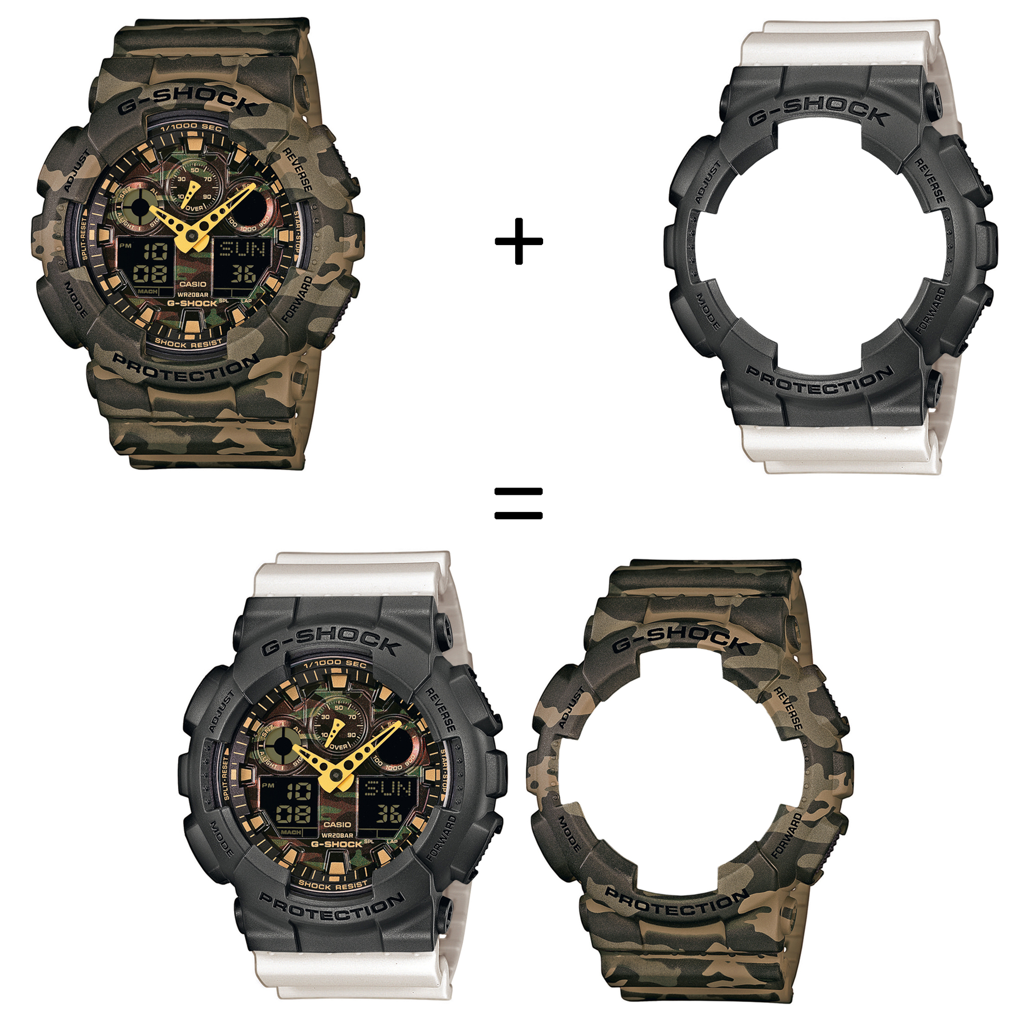 Casio SET GA-100CM-5AER + BEZEL 10467795 + PASEK 10395227 zegarek - miniatura 2