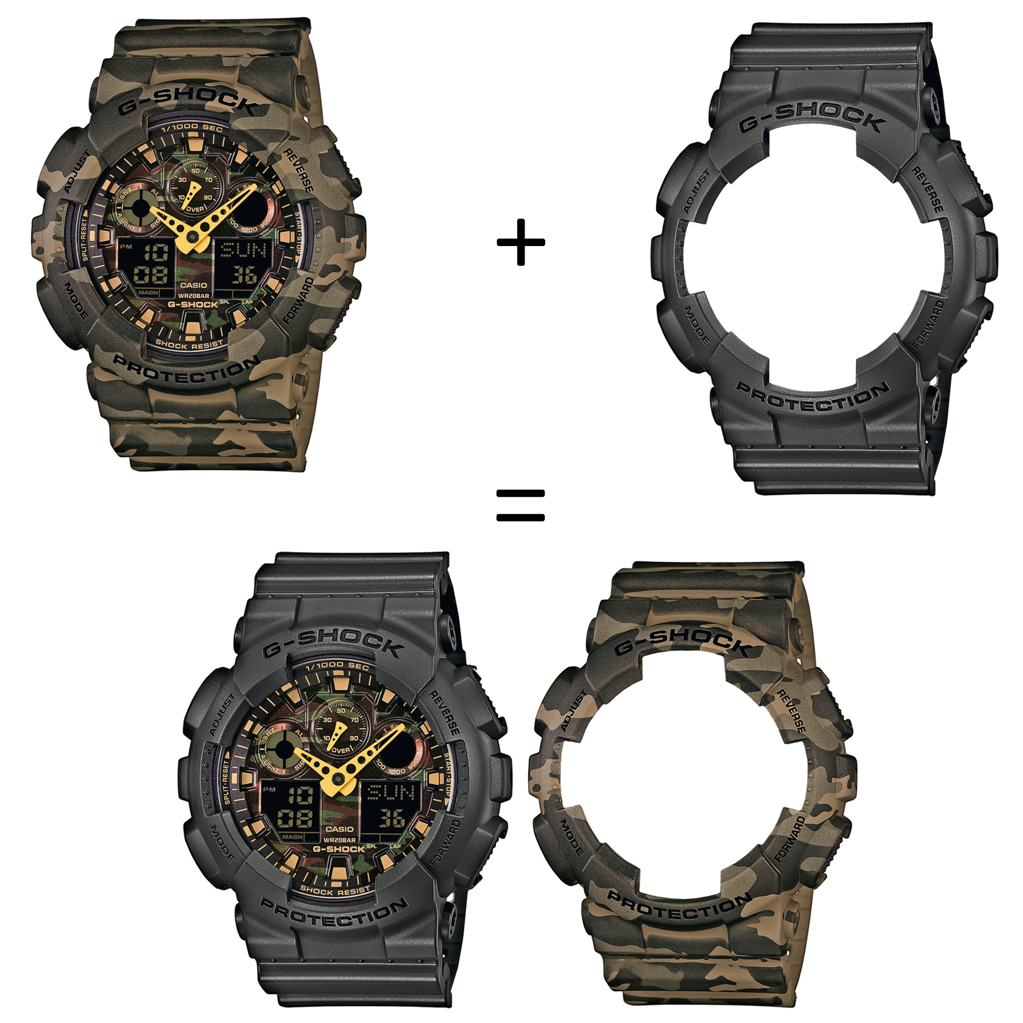 Casio SET GA-100CM-5AER + BEZEL 10467795 + PASEK 10467764 zegarek - miniatura 2