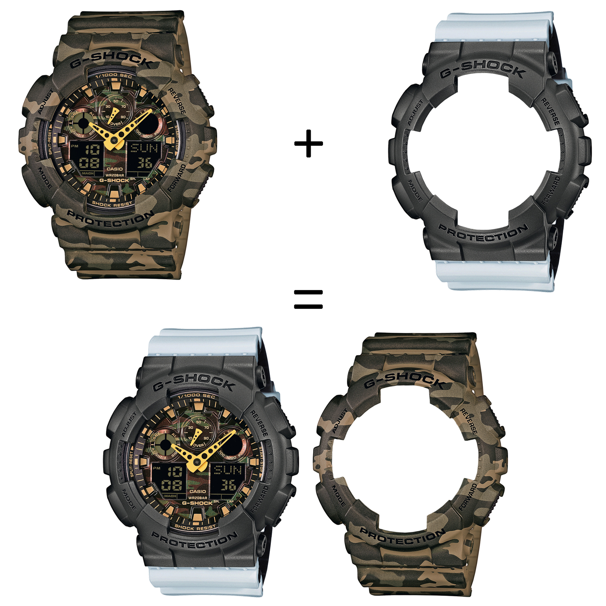 Casio SET GA-100CM-5AER + BEZEL 10467795 + PASEK 10527469 zegarek - miniatura 2