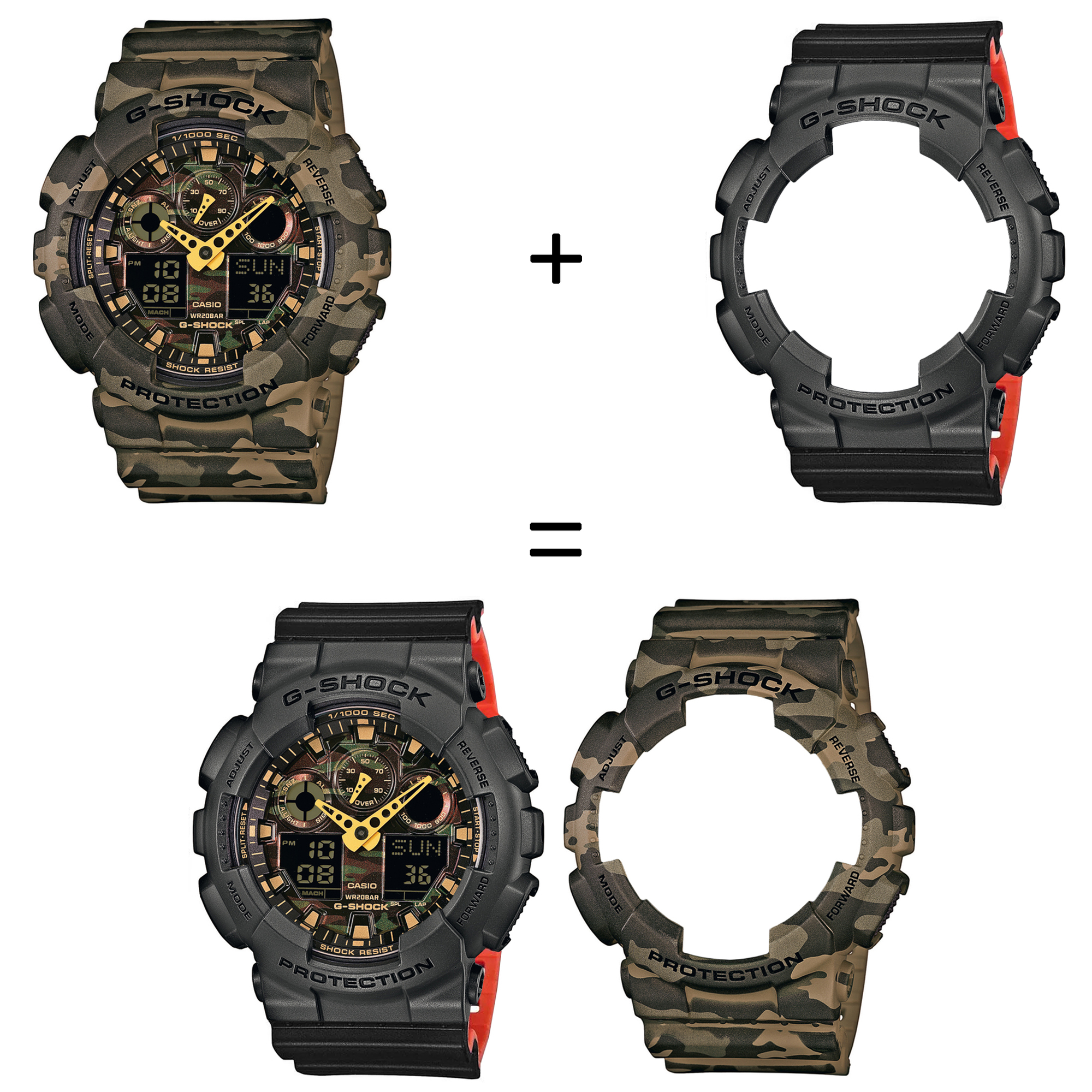Casio SET GA-100CM-5AER + BEZEL 10467795 + PASEK 10577142 zegarek - miniatura 2