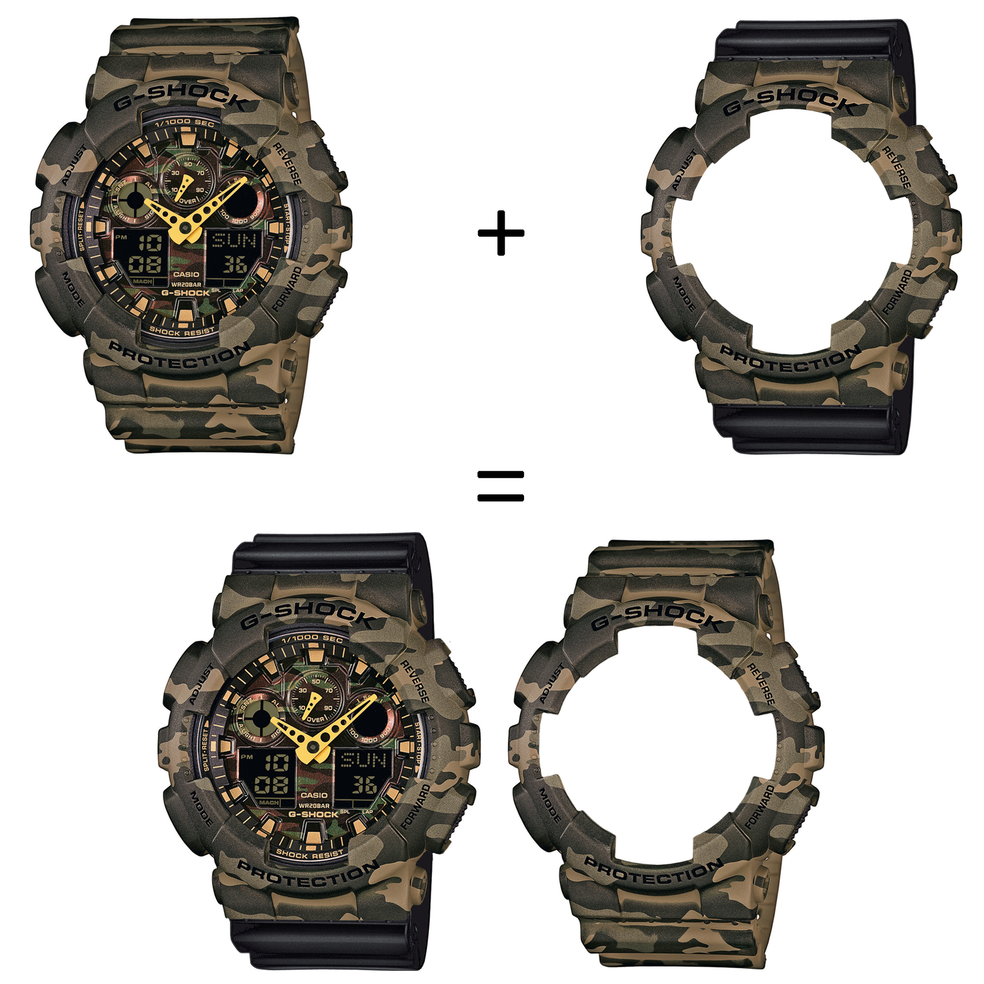 Casio SET GA-100CM-5AER + BEZEL 10507070 + PASEK 10347688 zegarek - miniatura 2