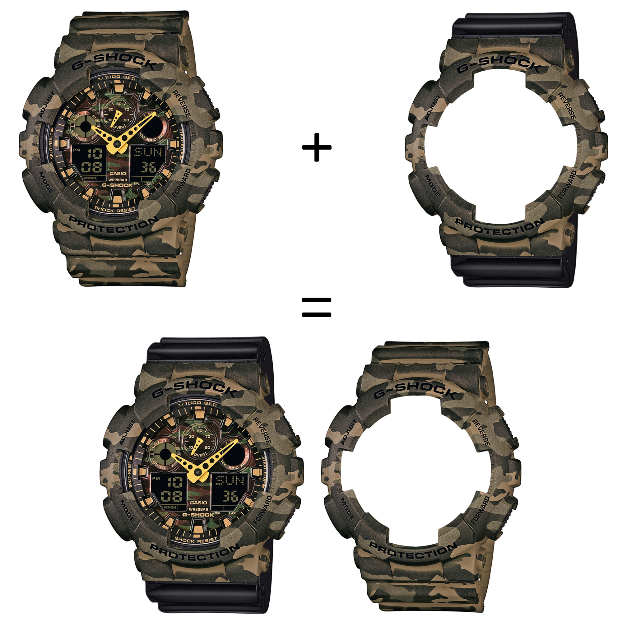 Casio SET GA-100CM-5AER + BEZEL 10507070 + PASEK 10536683 zegarek - miniatura 2