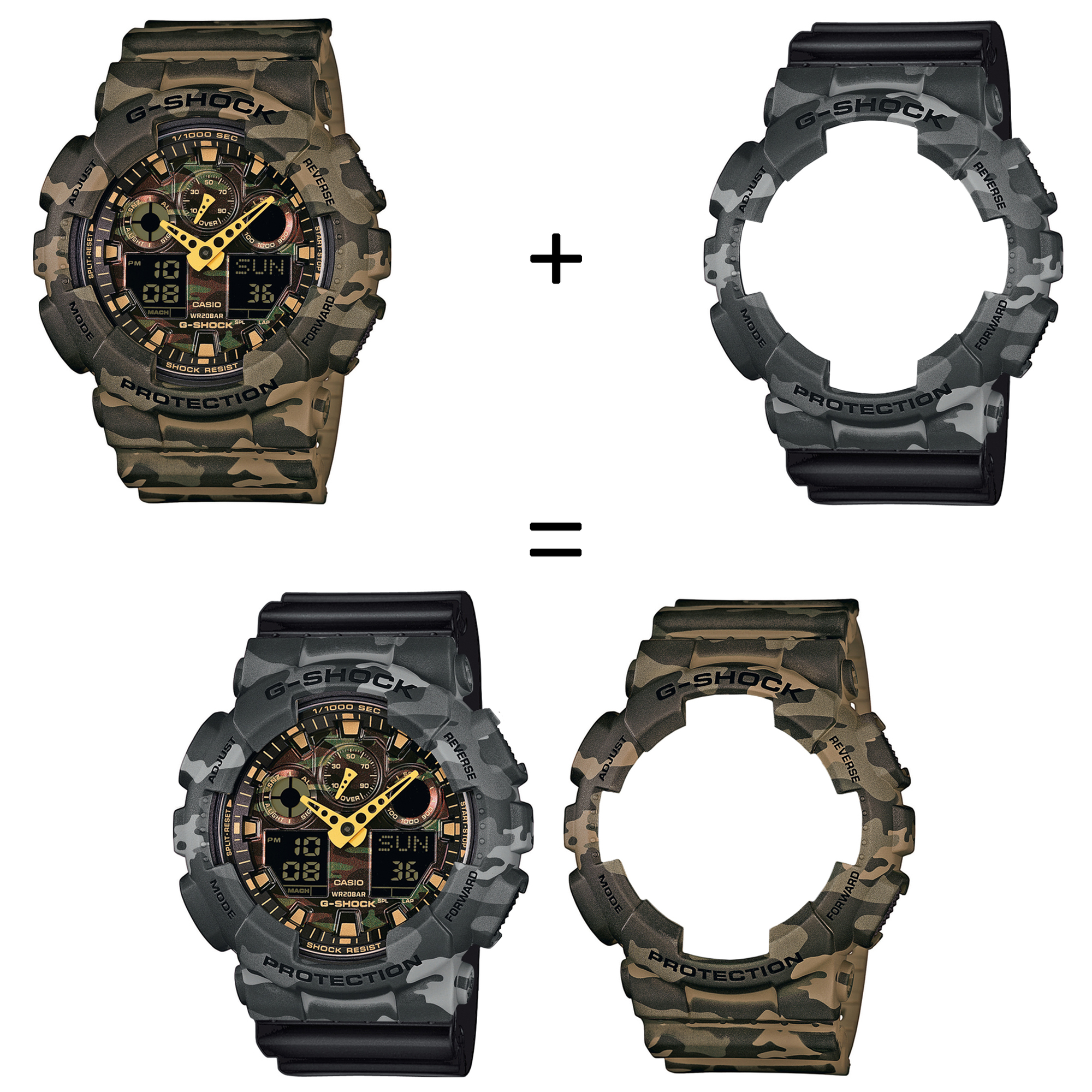 Casio SET GA-100CM-5AER + BEZEL 10507071 + PASEK 10536683 zegarek - miniatura 2
