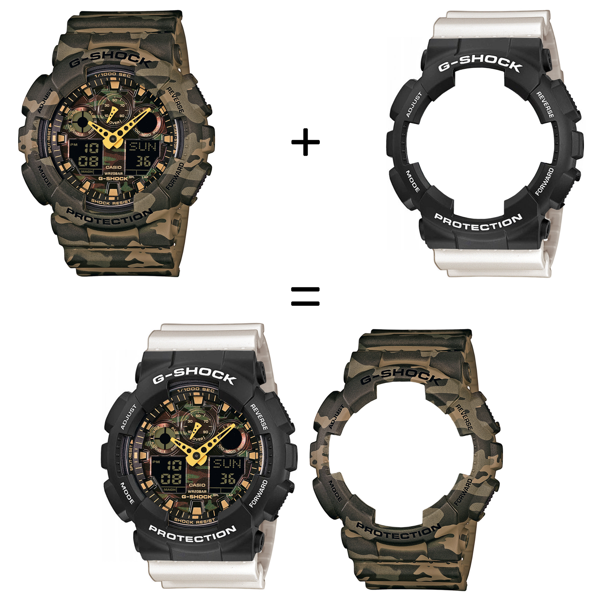 Casio SET GA-100CM-5AER + BEZEL 10508136 + PASEK 10395227 zegarek - miniatura 2