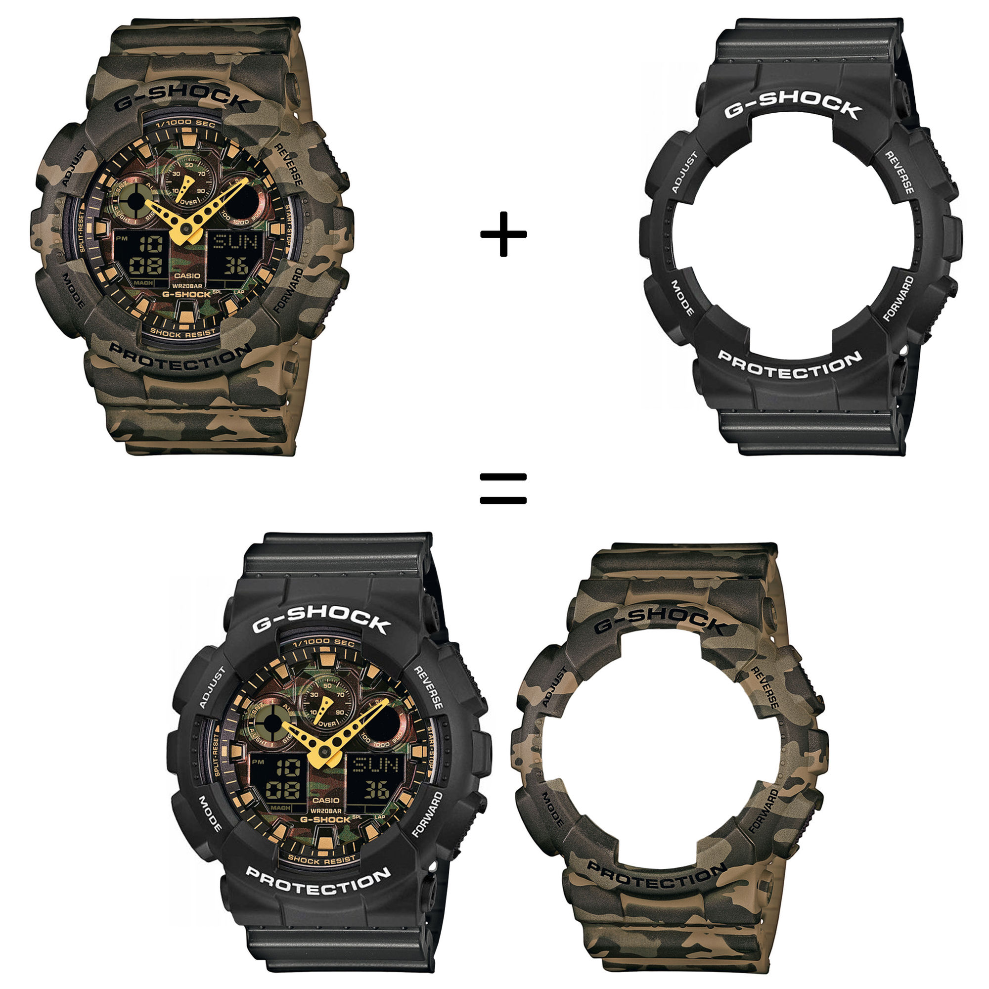 Casio SET GA-100CM-5AER + BEZEL 10508136 + PASEK 10467764 zegarek - miniatura 2