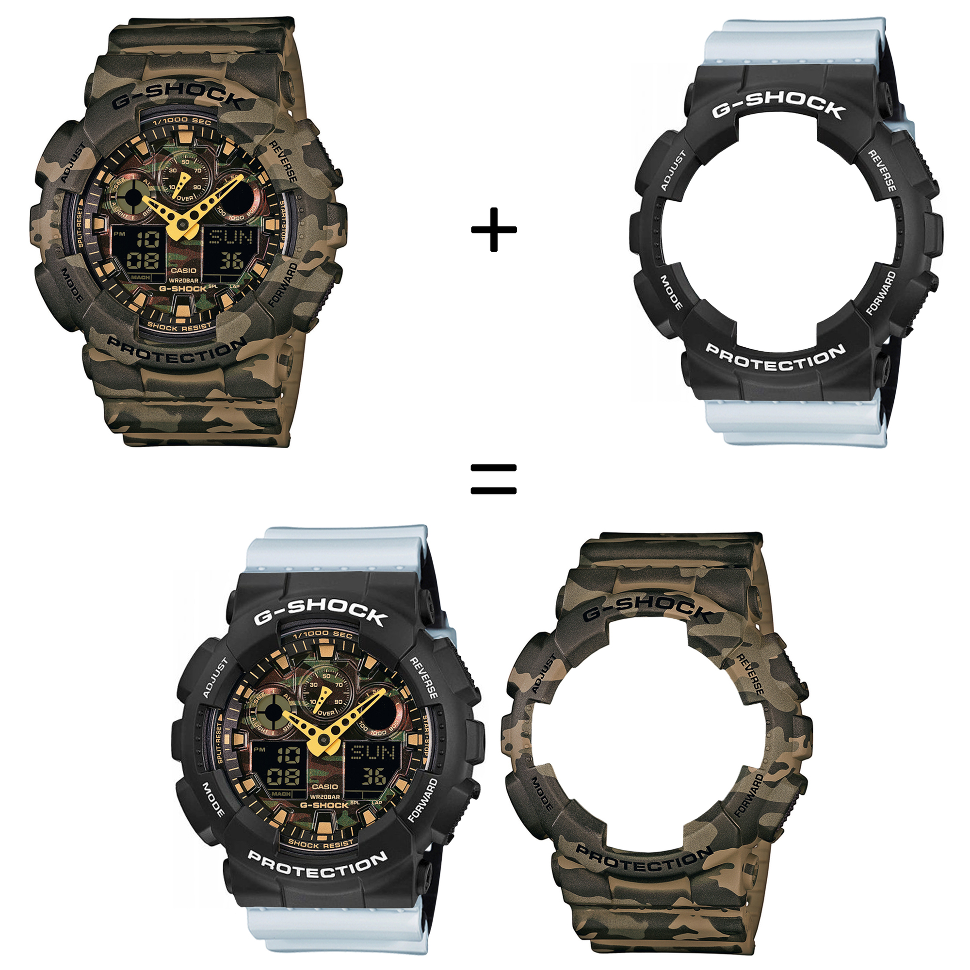 Casio SET GA-100CM-5AER + BEZEL 10508136 + PASEK 10527469 zegarek - miniatura 2