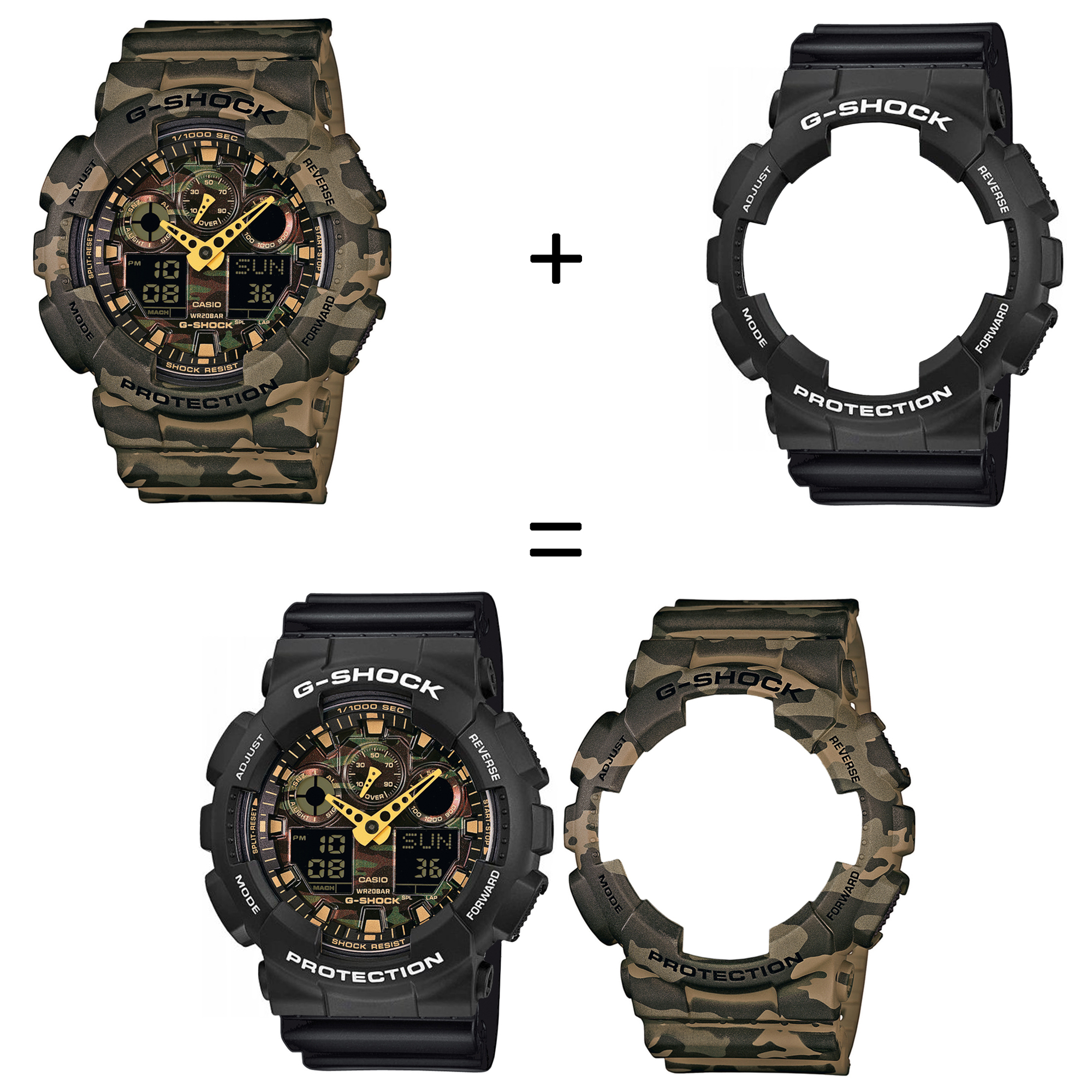 Casio SET GA-100CM-5AER + BEZEL 10508136 + PASEK 10536683 zegarek - miniatura 2