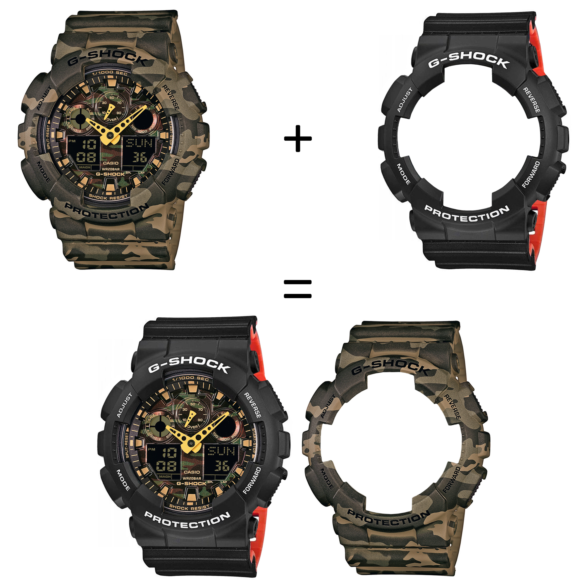 Casio SET GA-100CM-5AER + BEZEL 10508136 + PASEK 10577142 zegarek - miniatura 2