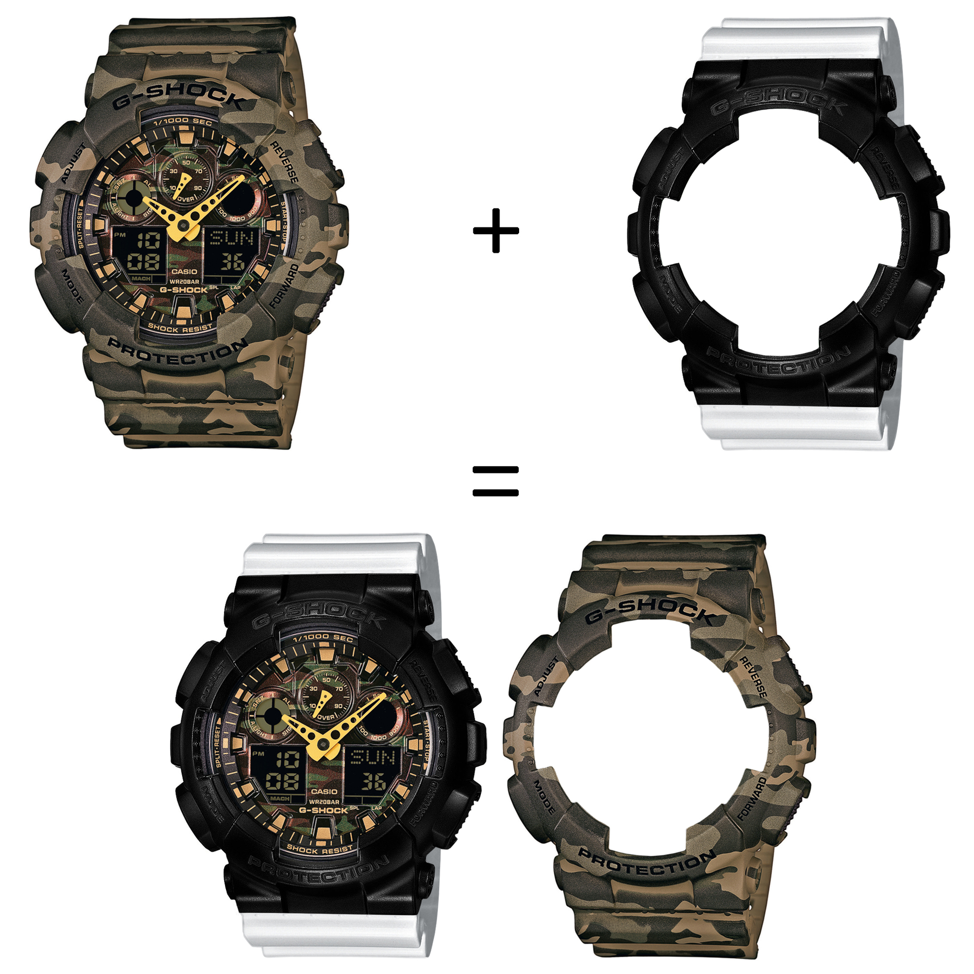 Casio SET GA-100CM-5AER + BEZEL 10523429 + PASEK 10347710 zegarek - miniatura 2