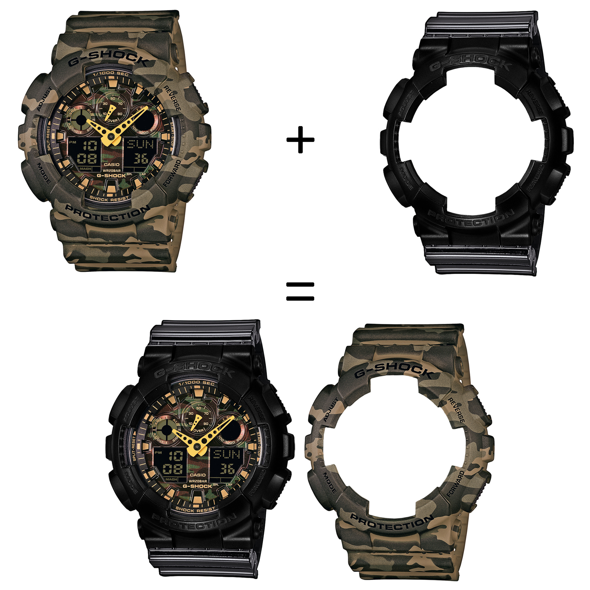 Casio SET GA-100CM-5AER + BEZEL 10523429 + PASEK 10378391 zegarek - miniatura 2
