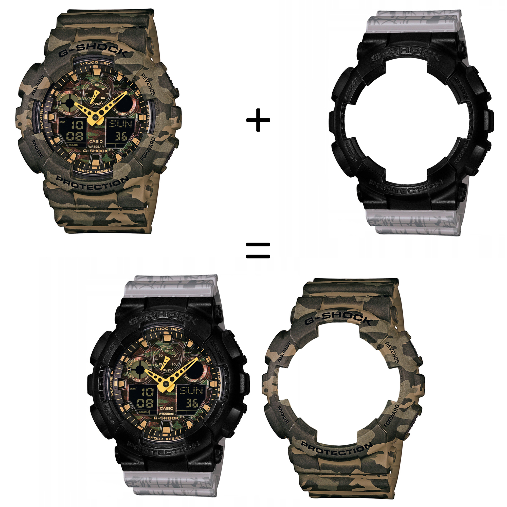 Casio SET GA-100CM-5AER + BEZEL 10523429 + PASEK 10498174 zegarek - miniatura 2