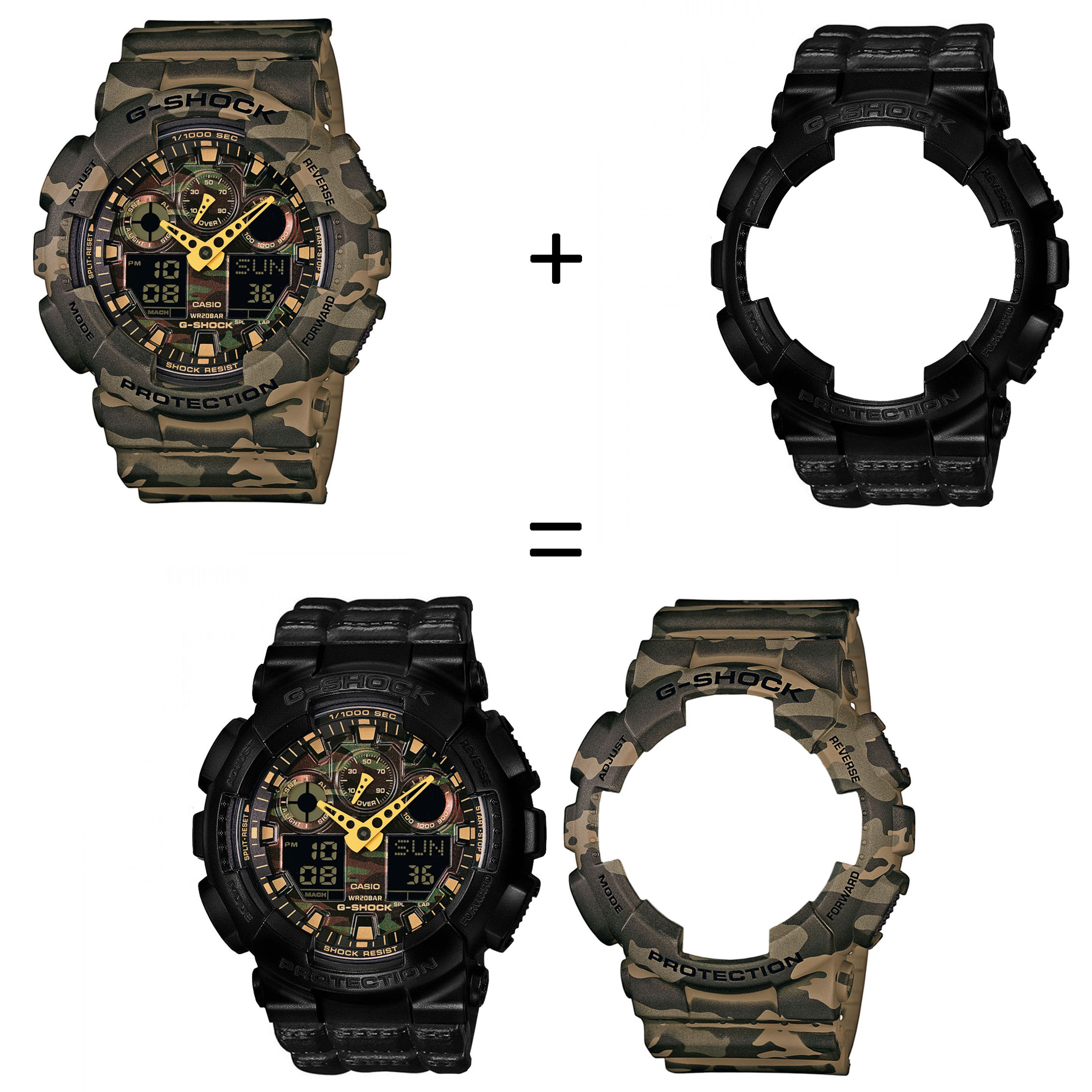 Casio SET GA-100CM-5AER + BEZEL 10523429 + PASEK 10559686 zegarek - miniatura 2