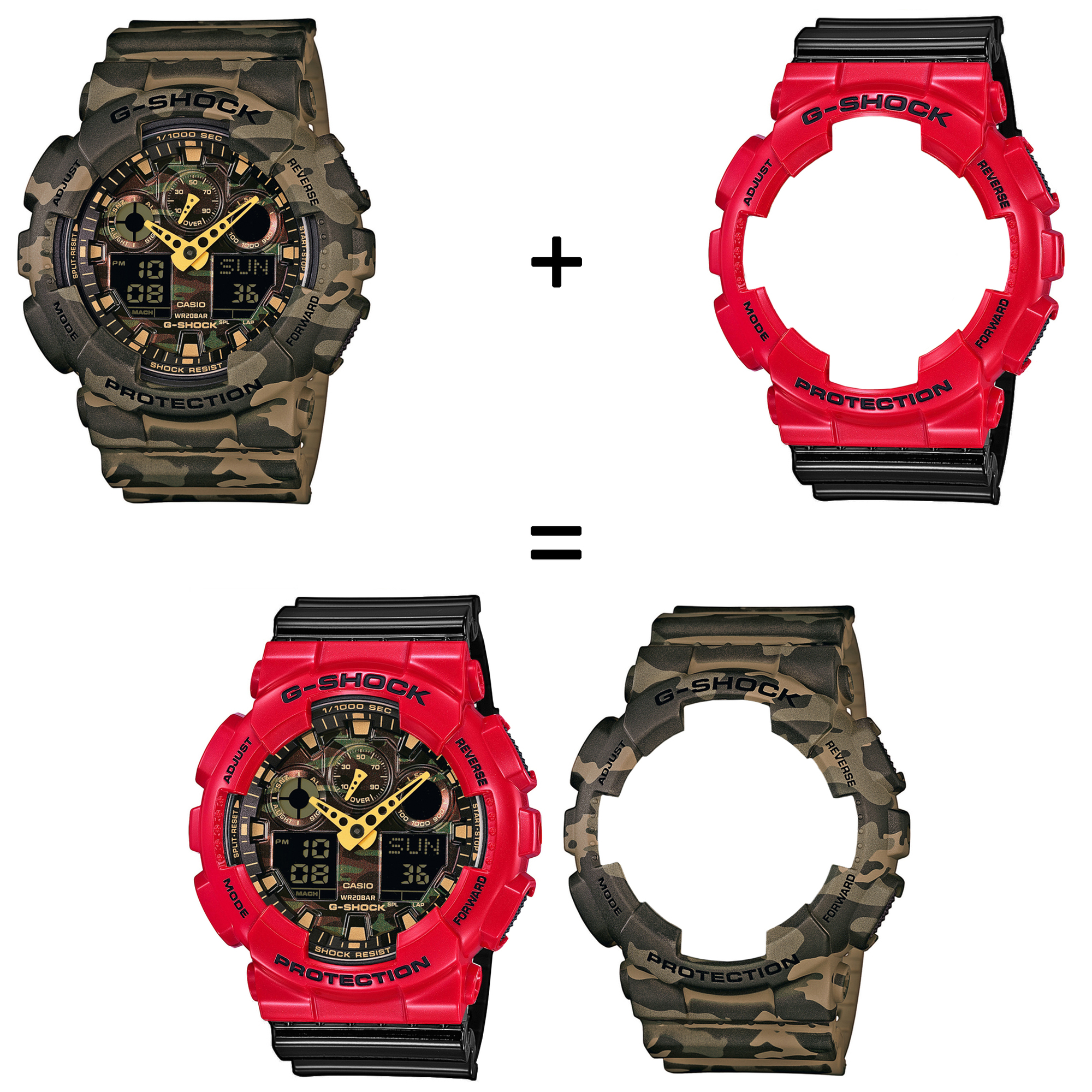 Casio SET GA-100CM-5AER + BEZEL 10557822 + PASEK 10378391 zegarek - miniatura 2