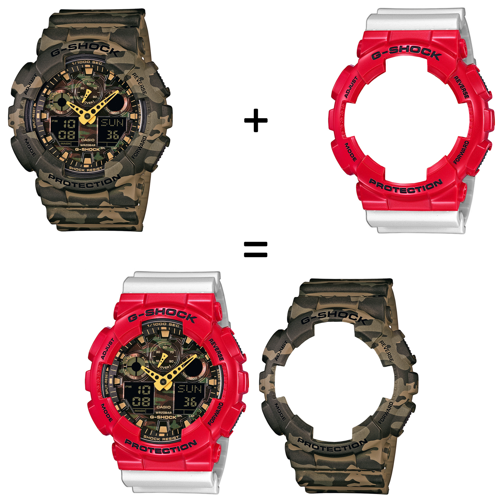 Casio SET GA-100CM-5AER + BEZEL 10557822 + PASEK 10430571 zegarek - miniatura 2