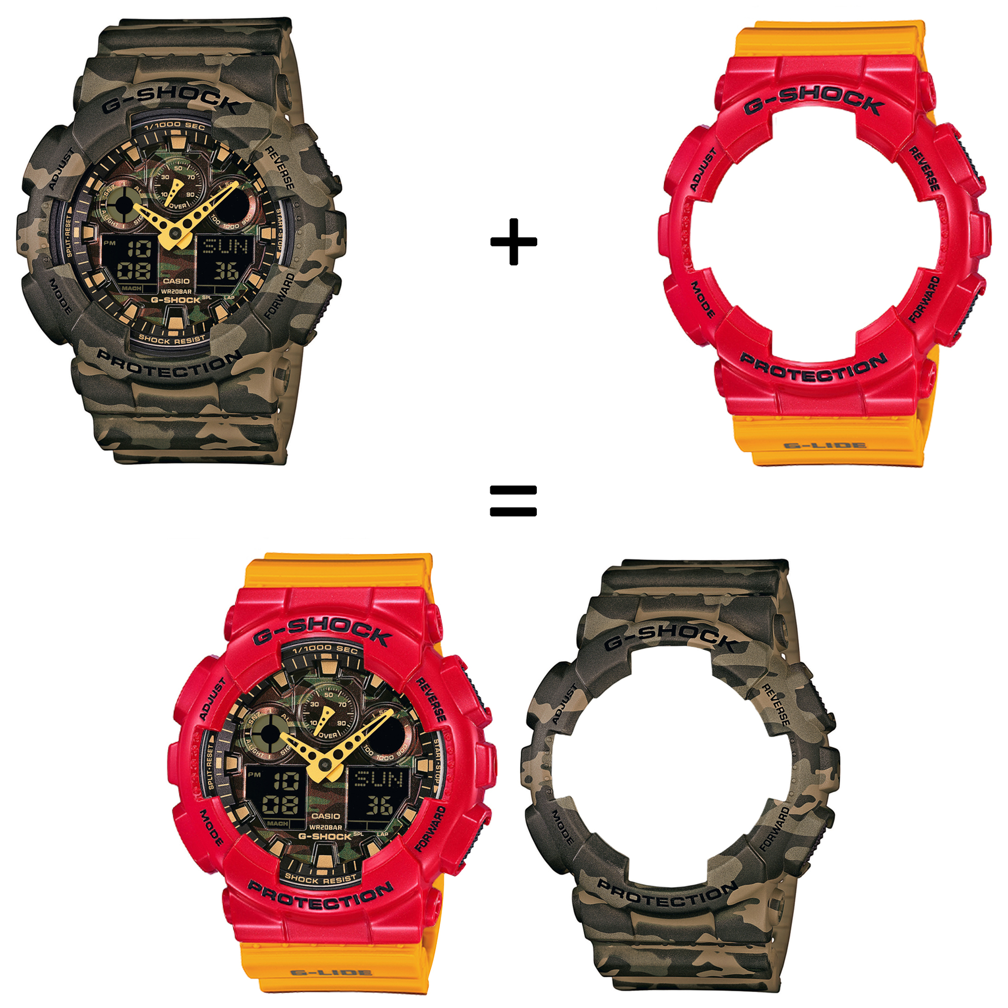 Casio SET GA-100CM-5AER + BEZEL 10557822 + PASEK 10457913 zegarek - miniatura 2