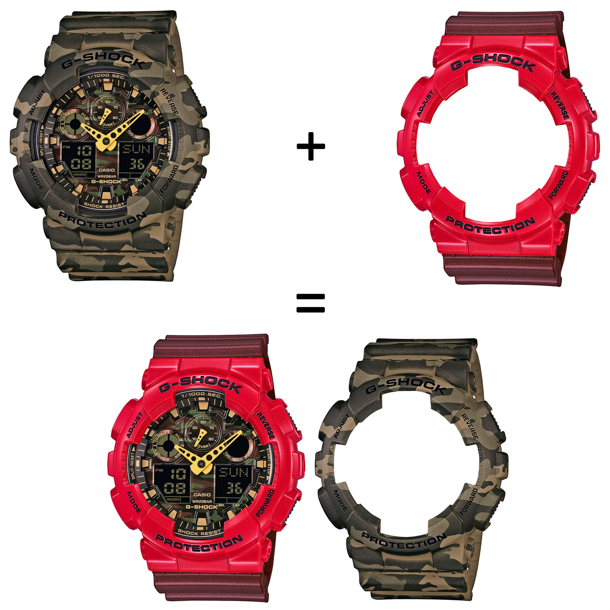 Casio SET GA-100CM-5AER + BEZEL 10557822 + PASEK 10477355 zegarek - miniatura 2