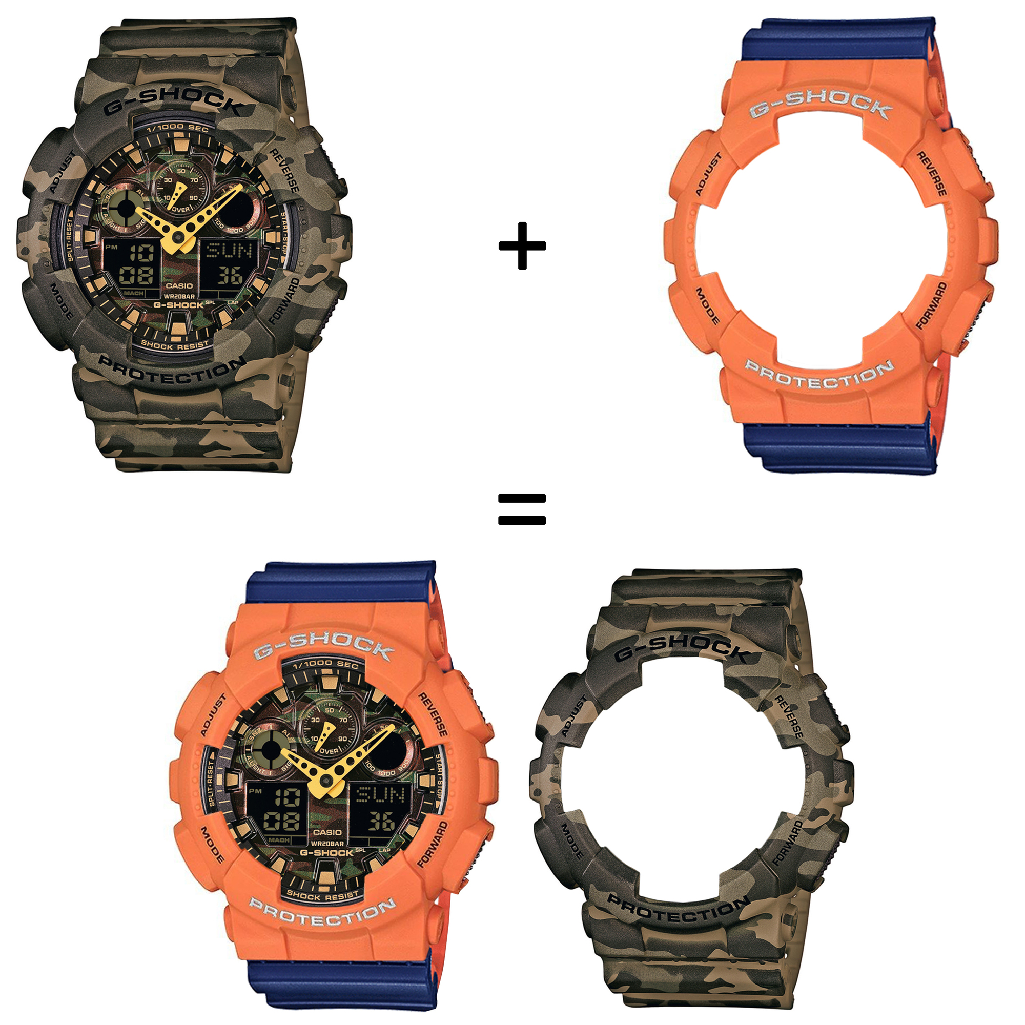 Casio SET GA-100CM-5AER + BEZEL 10589006 + PASEK 10527467 zegarek - miniatura 2
