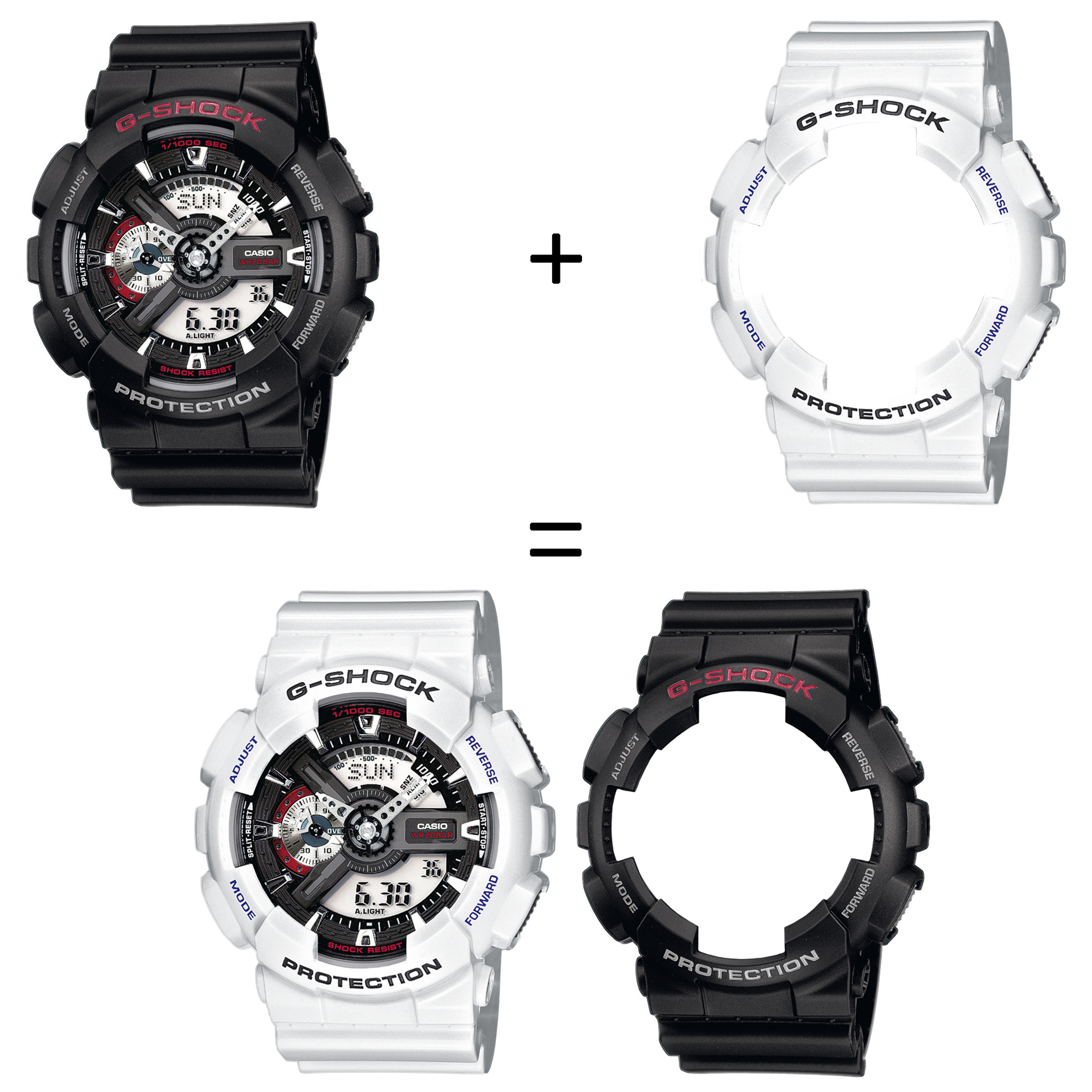 Casio SET GA-110-1AER + BEZEL 10347600 + PASEK 10347710 zegarek - miniatura 2