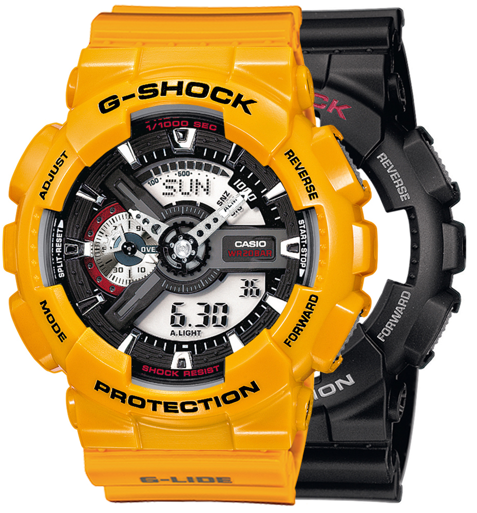 G-SHOCK SET GA-110-1AER + BEZEL 10347601 + PASEK 10457913