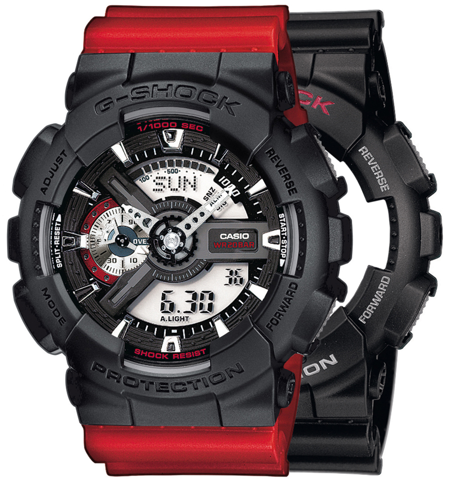 G-SHOCK SET GA-110-1AER + BEZEL 10358741 + PASEK 10395226