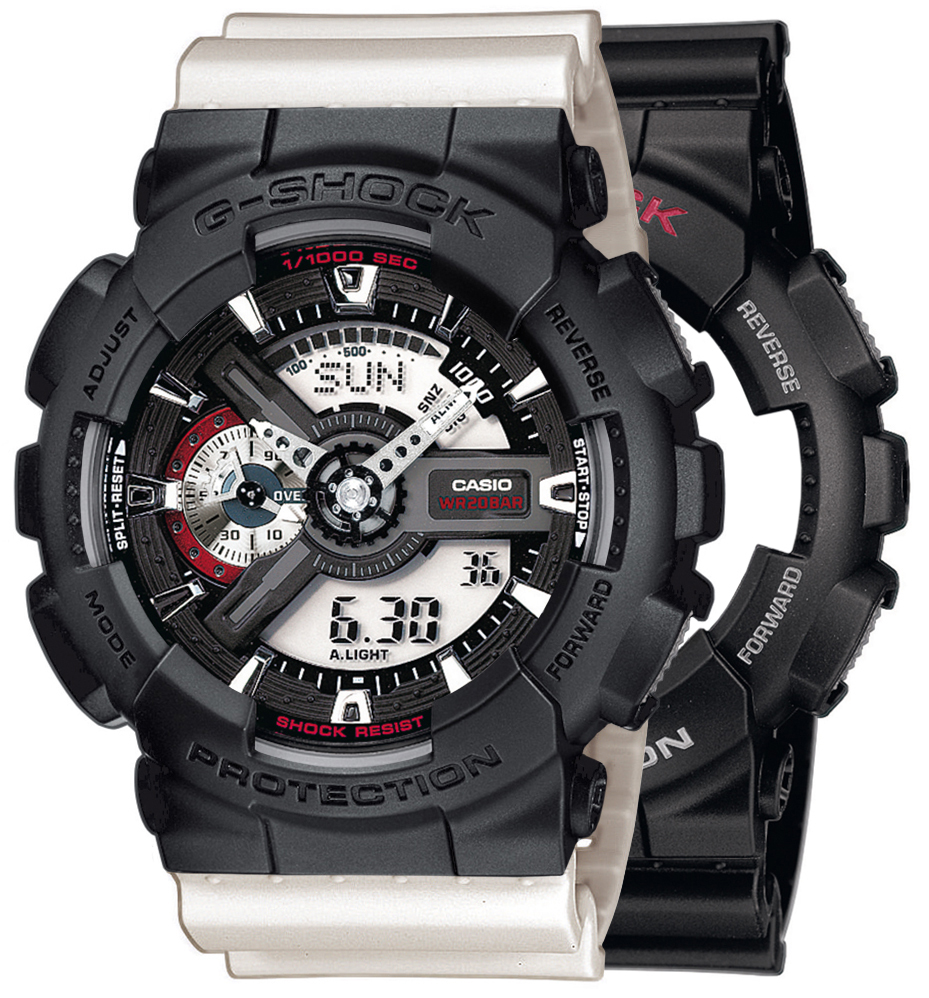 G-SHOCK SET GA-110-1AER + BEZEL 10358741 + PASEK 10395227