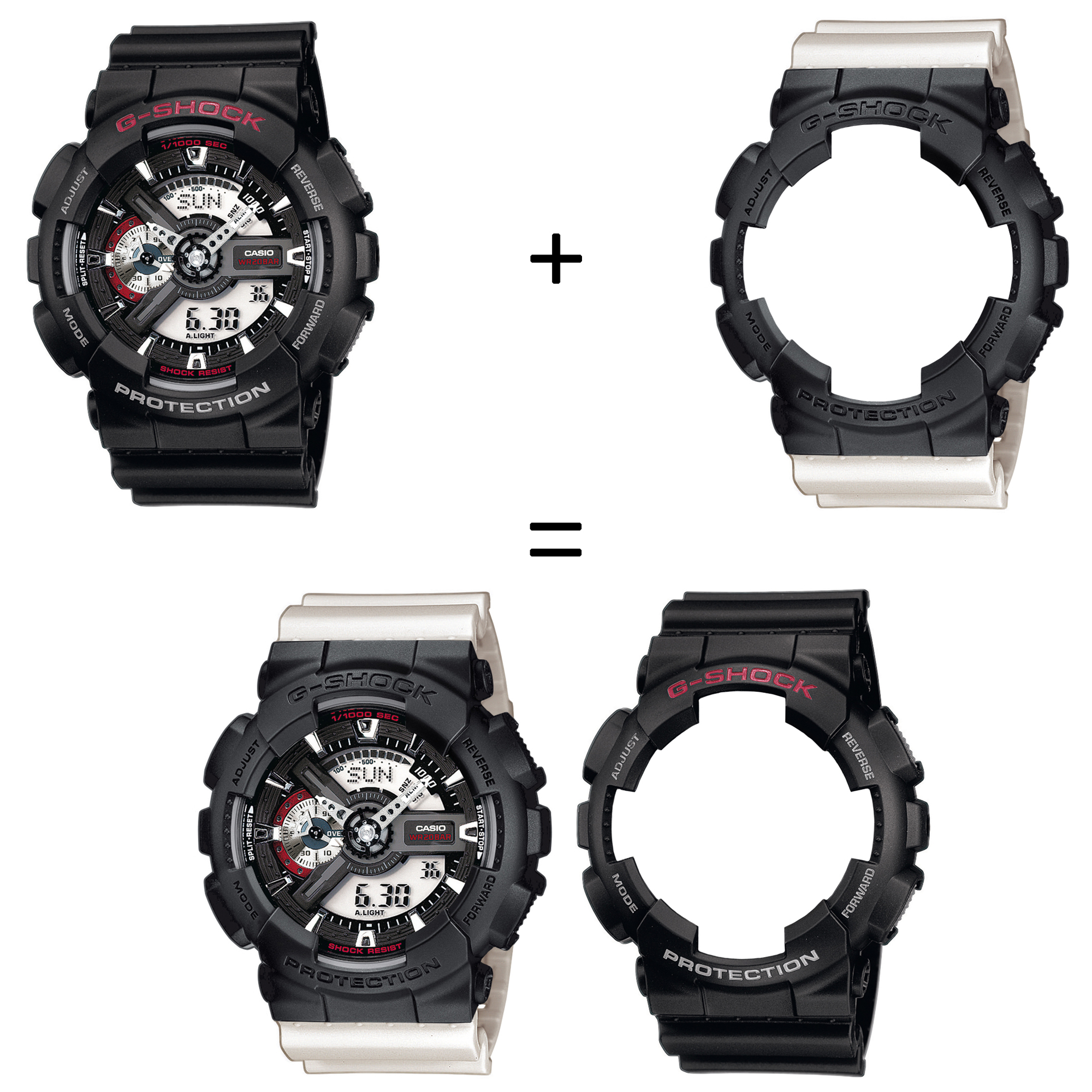 Casio SET GA-110-1AER + BEZEL 10358741 + PASEK 10395227 zegarek - miniatura 2