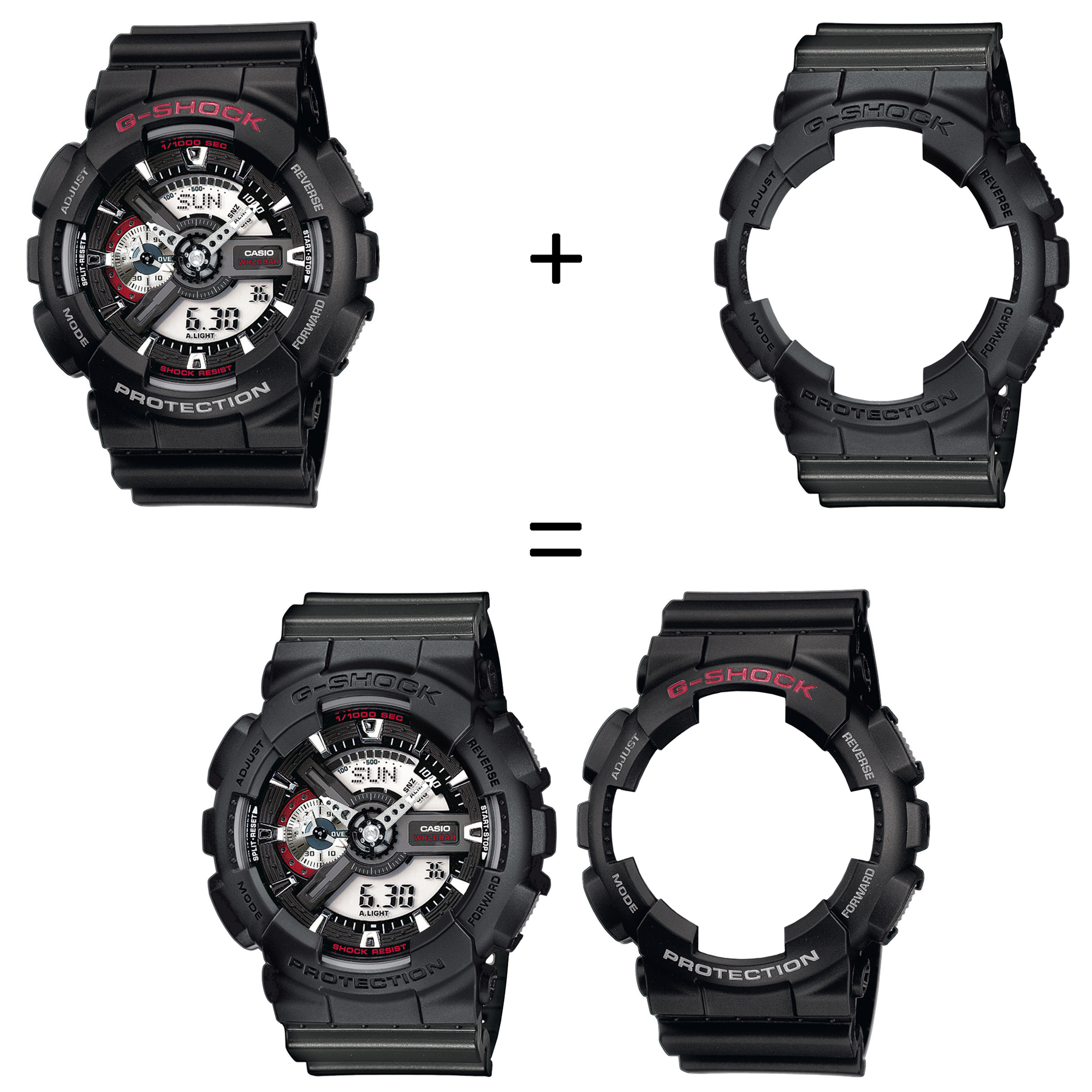 Casio SET GA-110-1AER + BEZEL 10358741 + PASEK 10467764 zegarek - miniatura 2