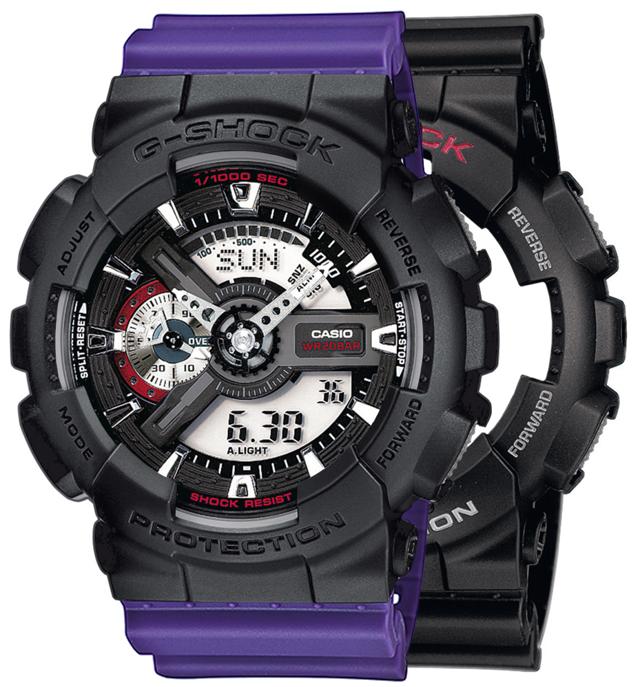 G-SHOCK SET GA-110-1AER + BEZEL 10358741 + PASEK 10498156