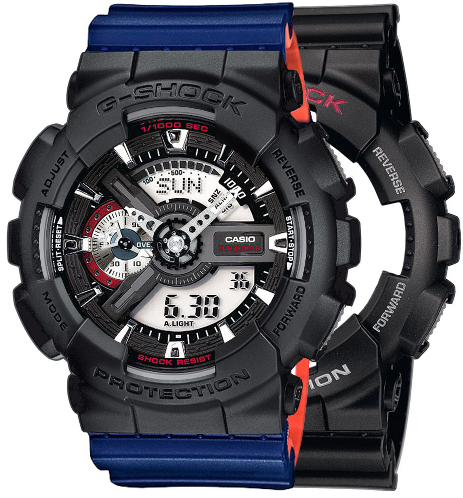 G-SHOCK SET GA-110-1AER + BEZEL 10358741 + PASEK 10527467