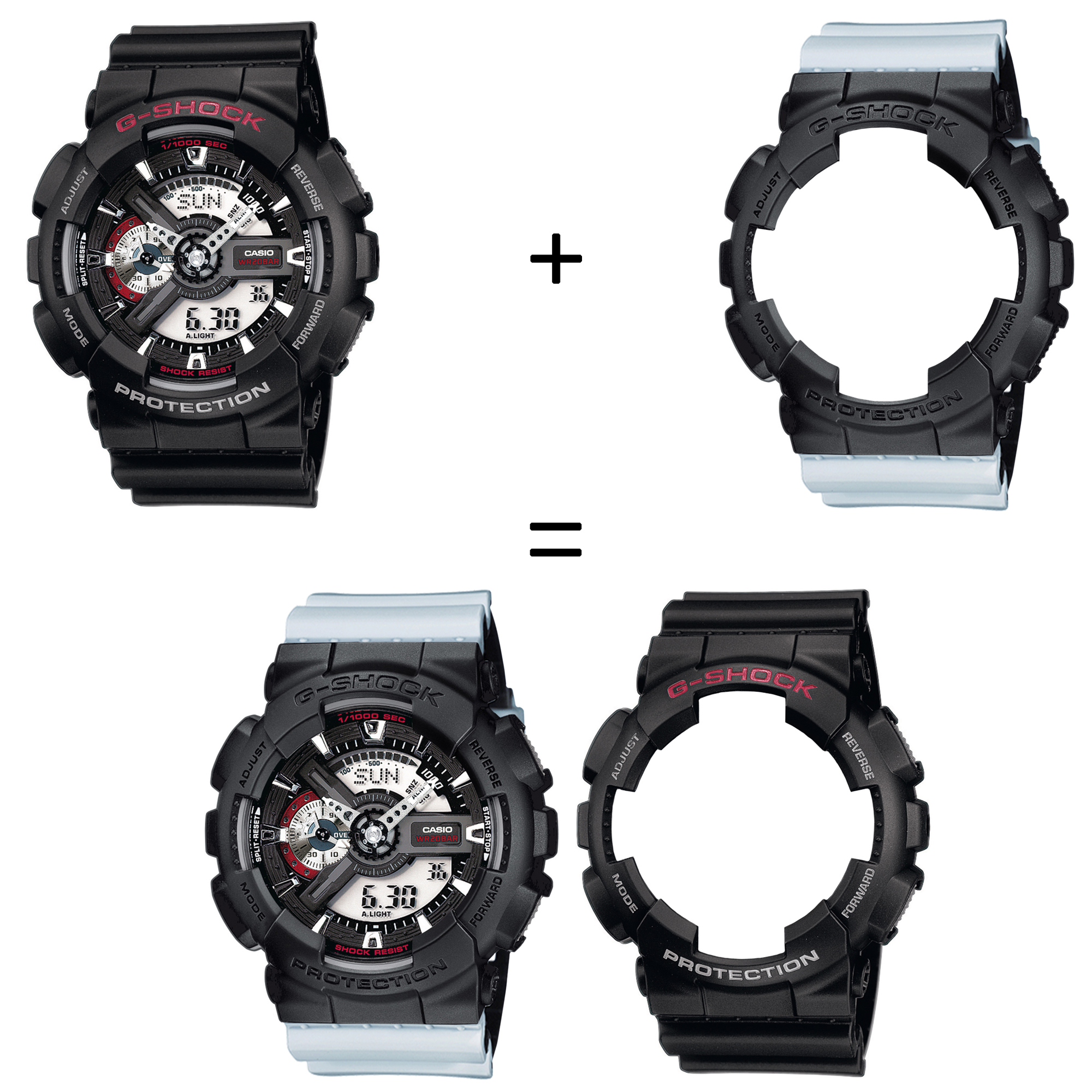 Casio SET GA-110-1AER + BEZEL 10358741 + PASEK 10527469 zegarek - miniatura 2