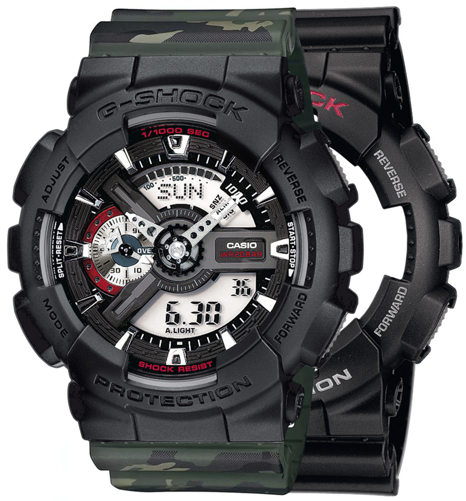 G-SHOCK SET GA-110-1AER + BEZEL 10358741 + PASEK 10561429