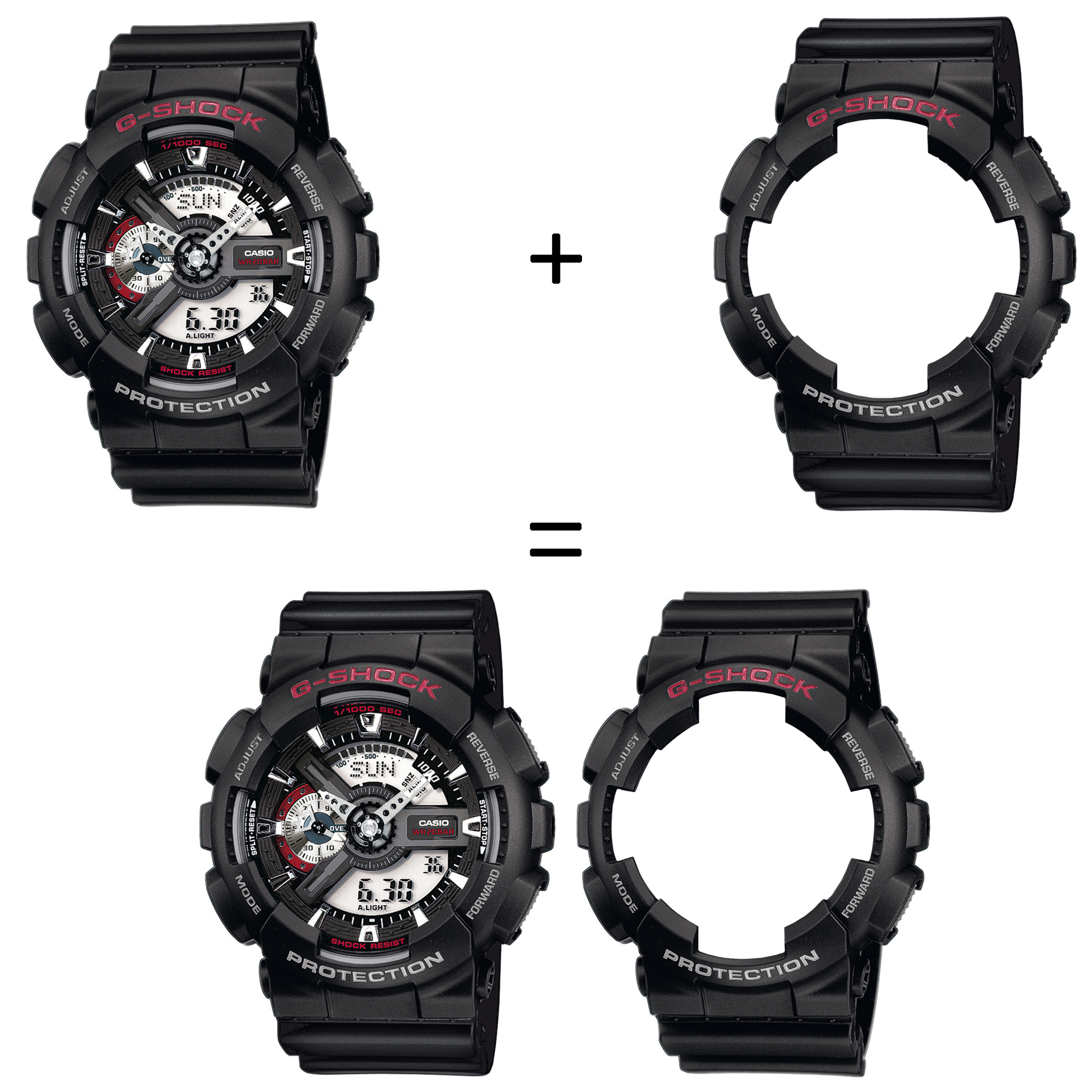 Casio SET GA-110-1AER + BEZEL 10378531 + PASEK 10347688 zegarek - miniatura 2